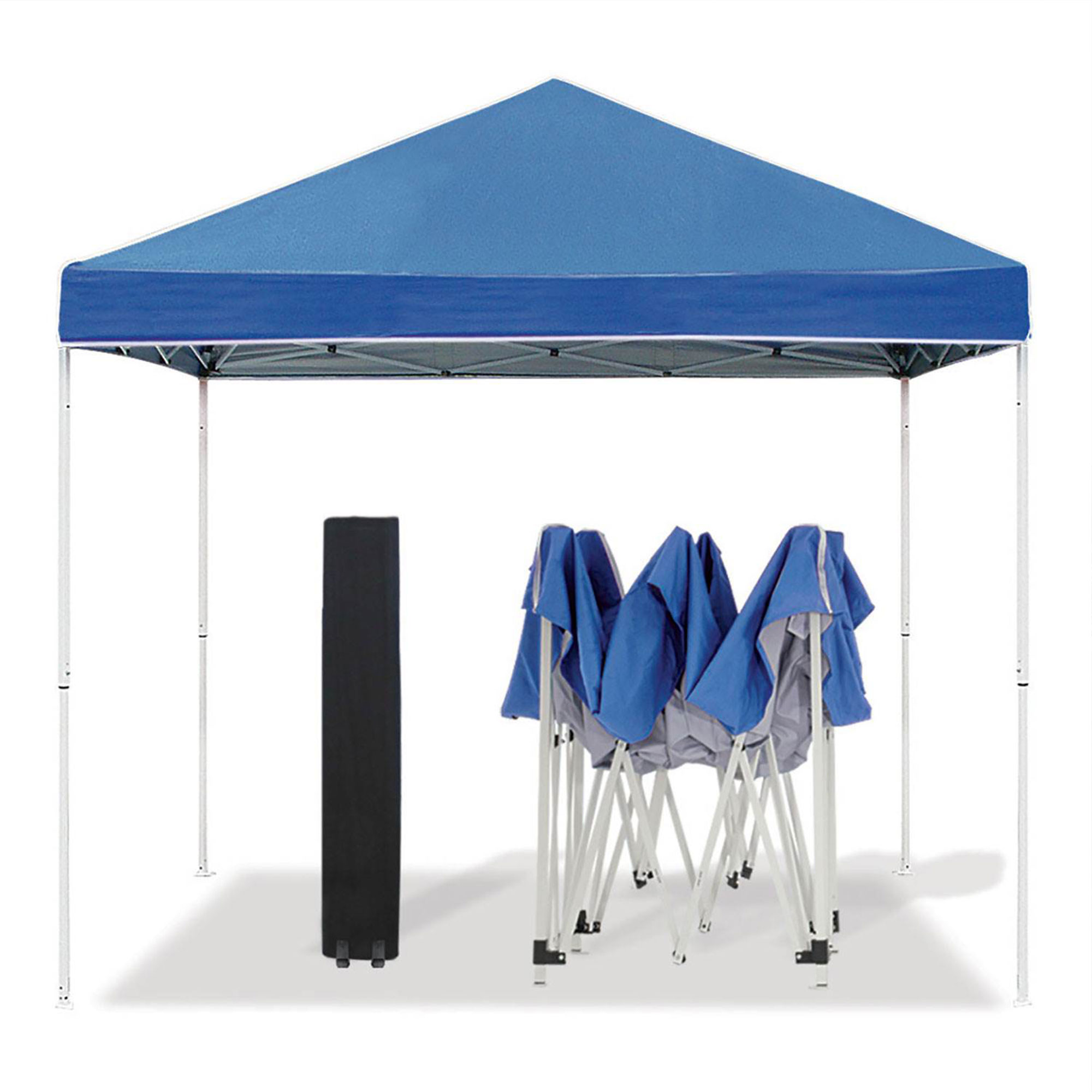 Z-Shade 10x10 Foot Everest Pop Up Shade Canopy w/ Taffeta Attachment, Blue