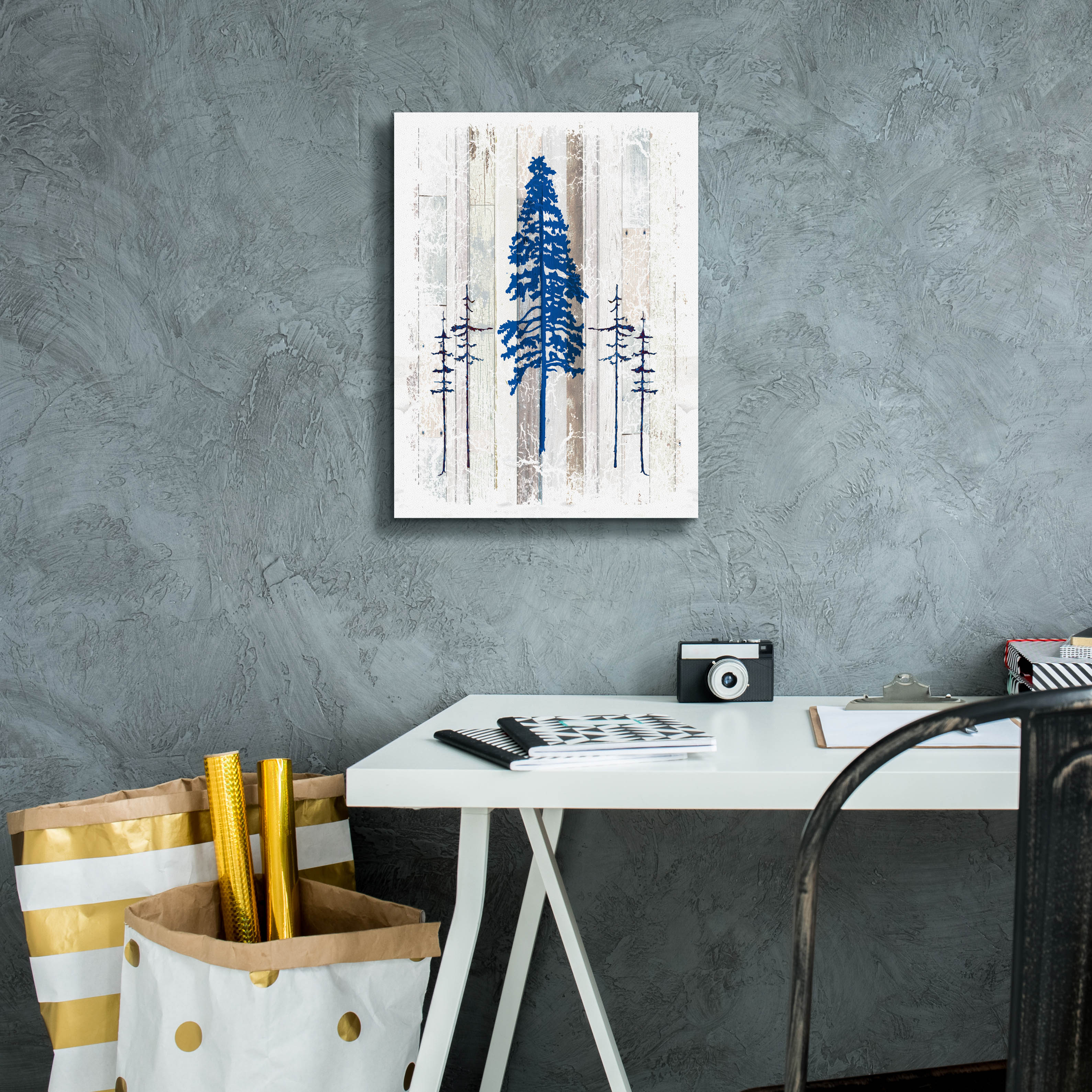 Epic Graffiti 'The Blue Moose - Lodge Pole Pine' by Lightbox Journal, Canvas Wall Art, 12