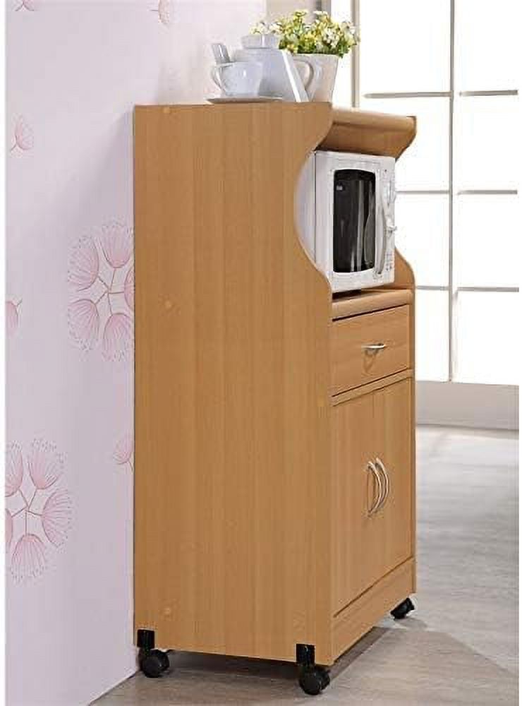 Microwave Kitchen Cart In Beech