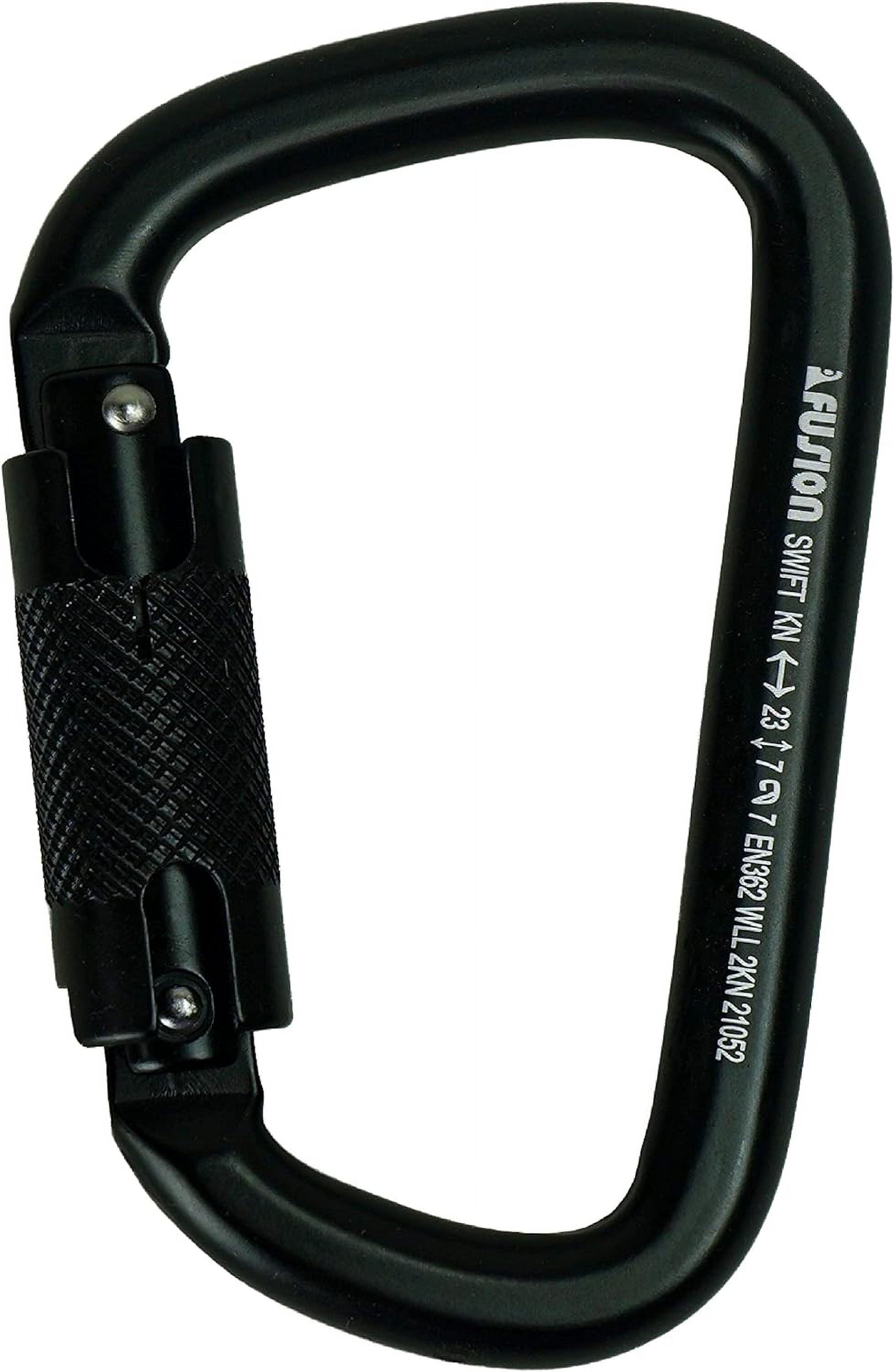 Swift Lock Auto Locking Aluminum Carabiner - Lightweight And Strong For High-Altitude Workers, Hammocks, Camping Accessories,Hiking,Keychains,Outdoors And Gym,Dog Leash,Harness And Key Ri