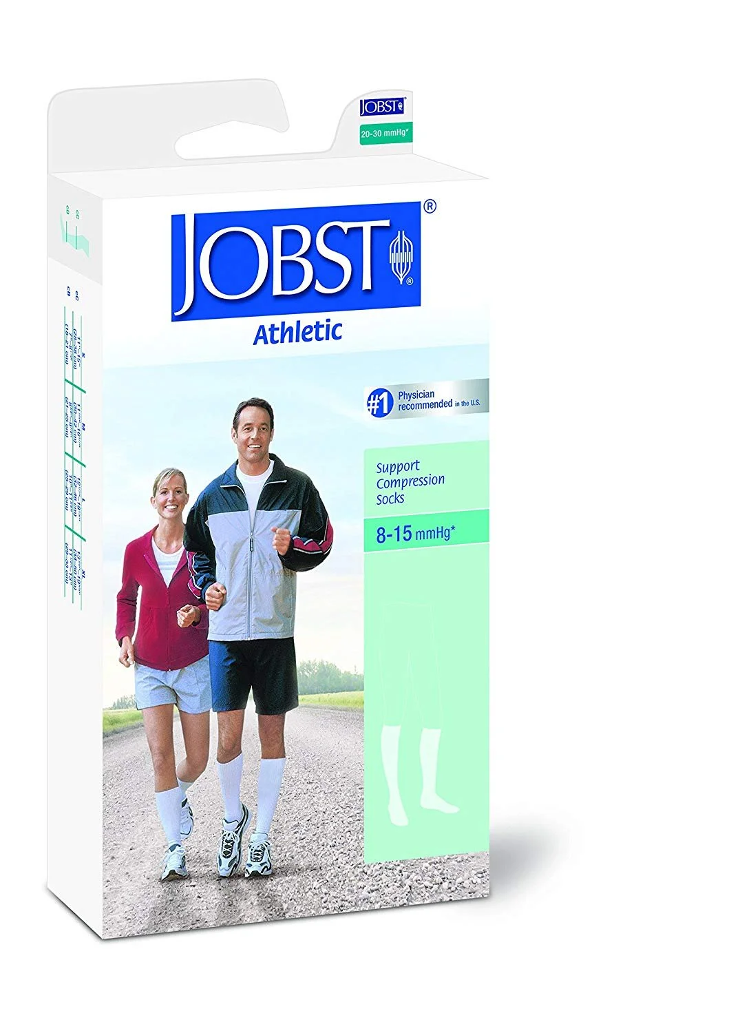 BSN Jobst Classic Supportwear Men's Knee High Mild Compression Socks, 2 ct