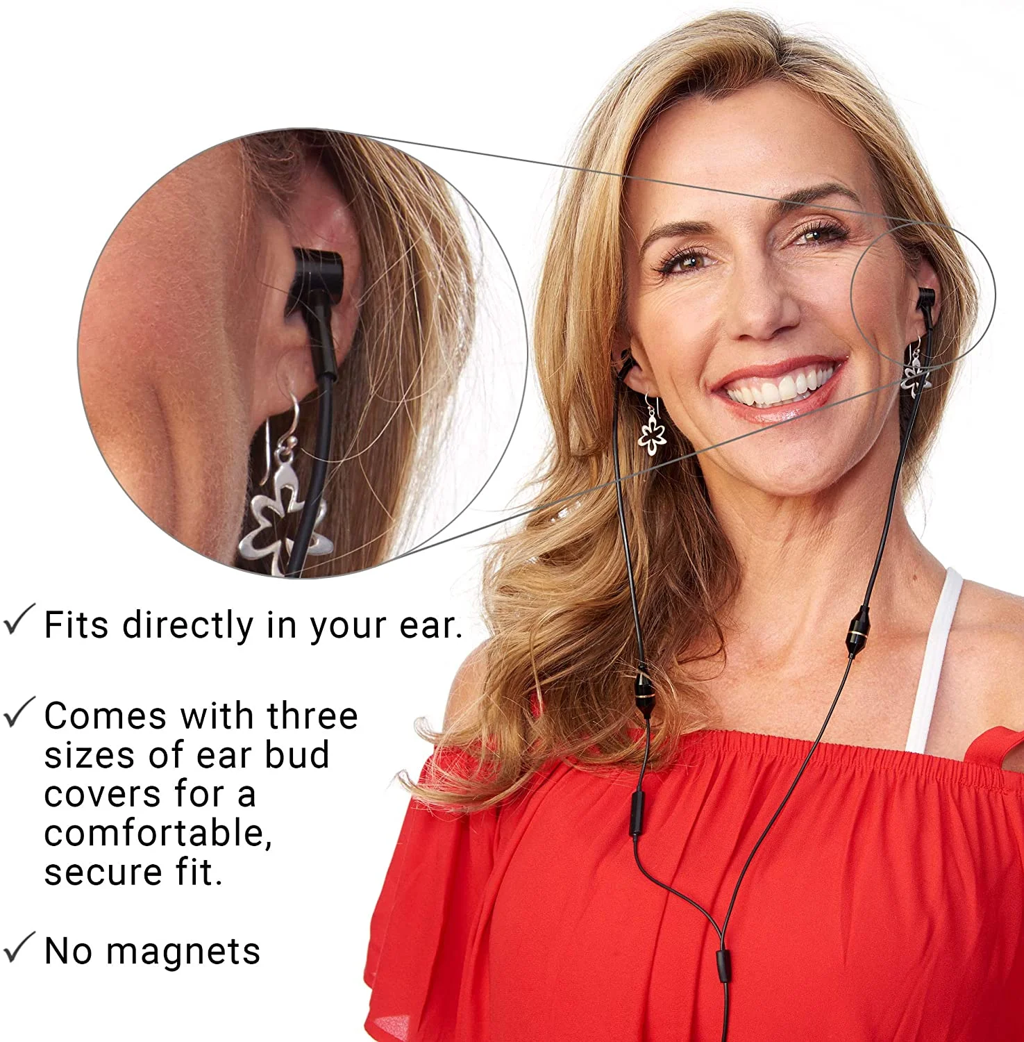 SYB Air Tube Stereo Anti-Radiation Headset, EMF Protection (Black, In-Ear)