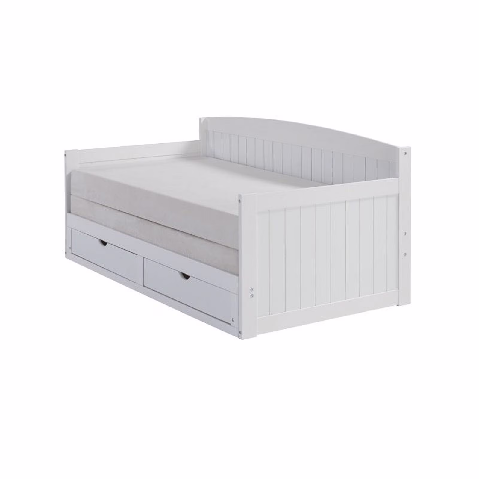 Roseberry Kids Transitional Wood Daybed with King Conversion in White