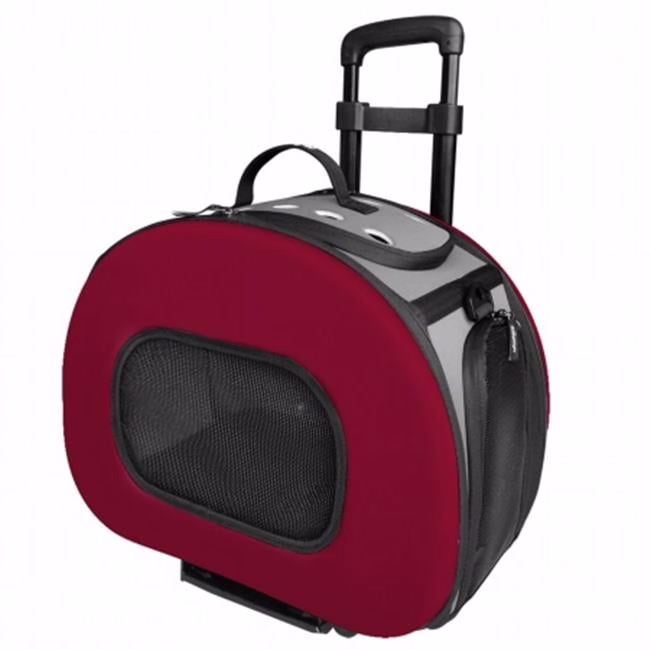 Tough-Shell Wheeled Collapsible Final Destination Pet Carrier, Red - Medium