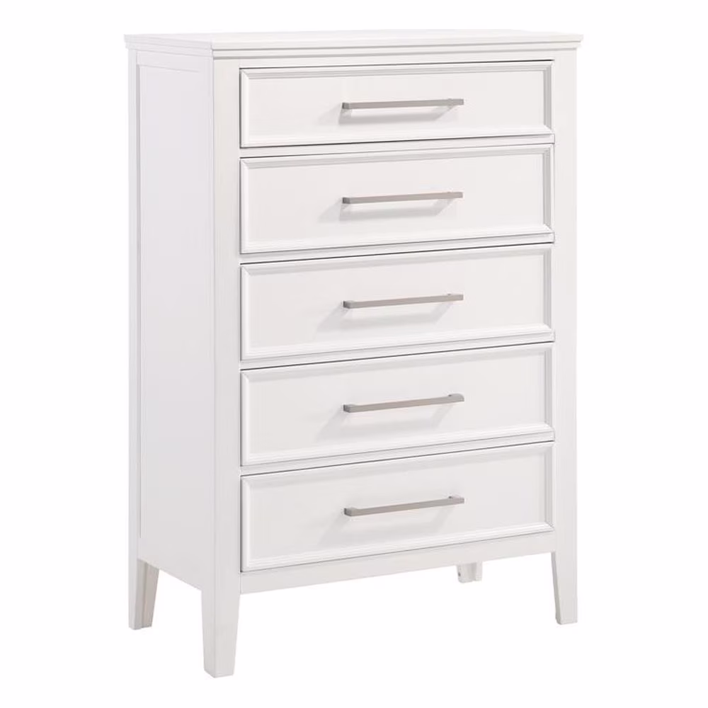 New Classic Furniture Andover Transitional Solid Wood Chest in White