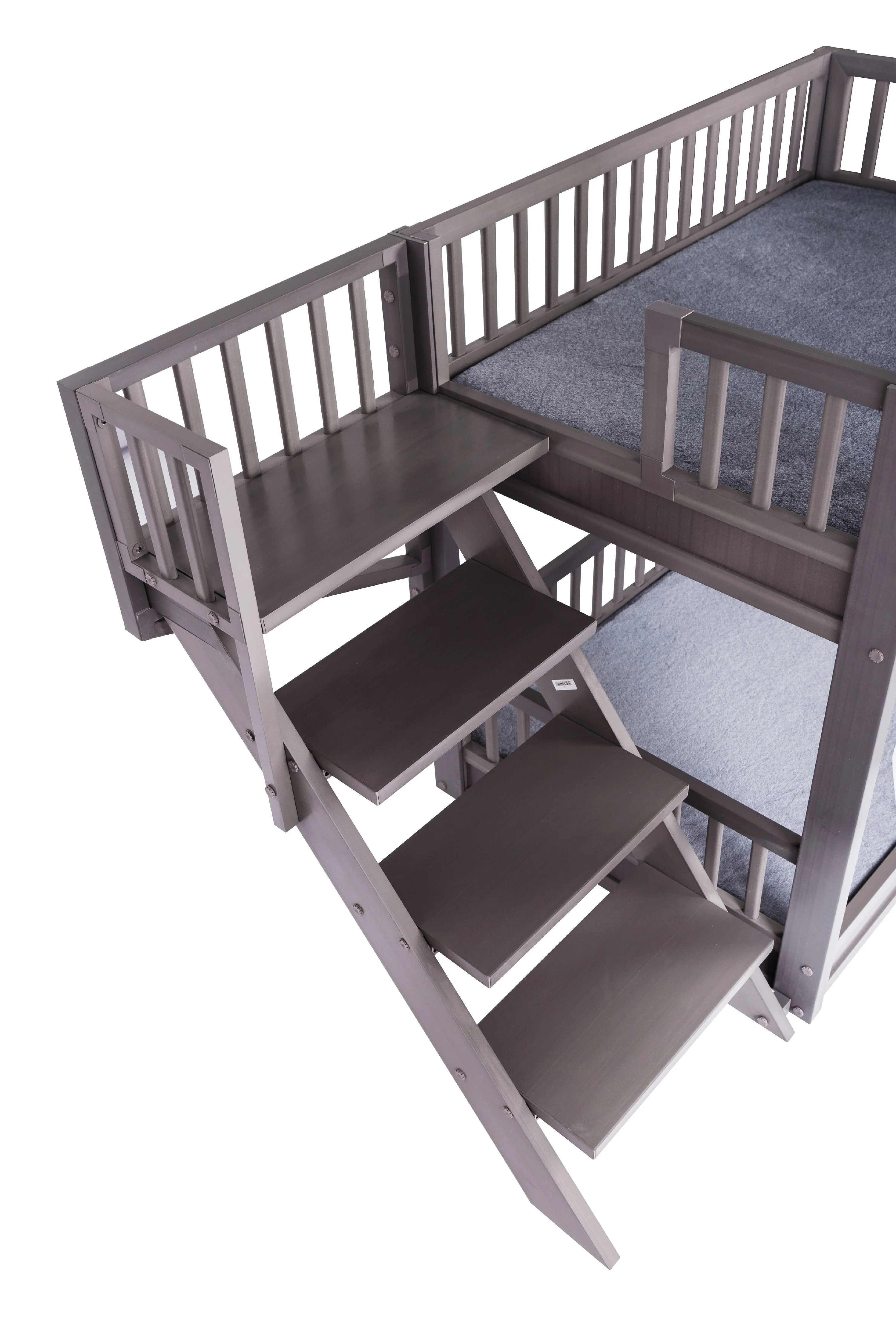 Ecoflex Dog Bunk Bed with Removable Cushions, Gray