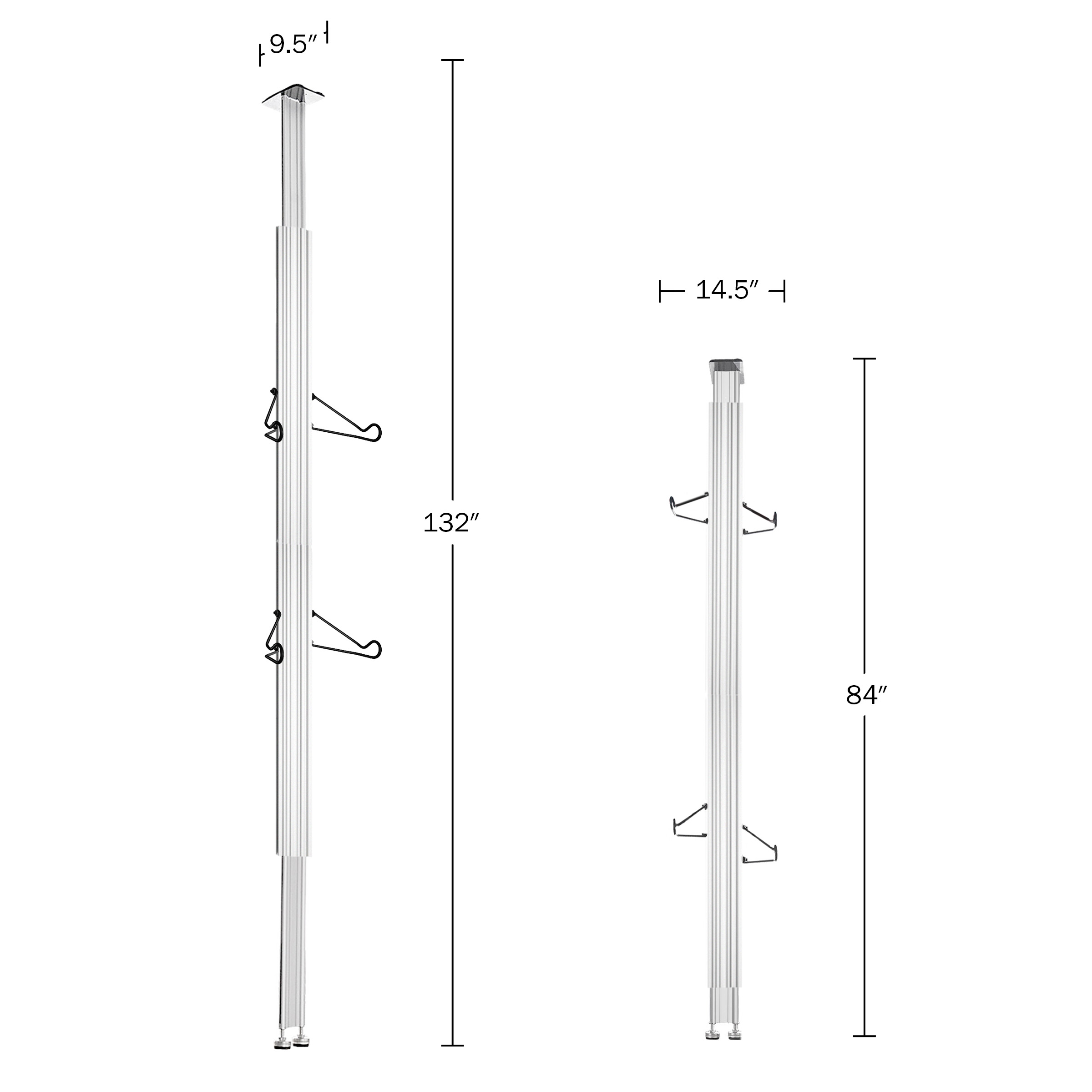 RAD Cycle Bike Rack - Floor to Ceiling Tension Bicycle Hanger for 2 Bikes