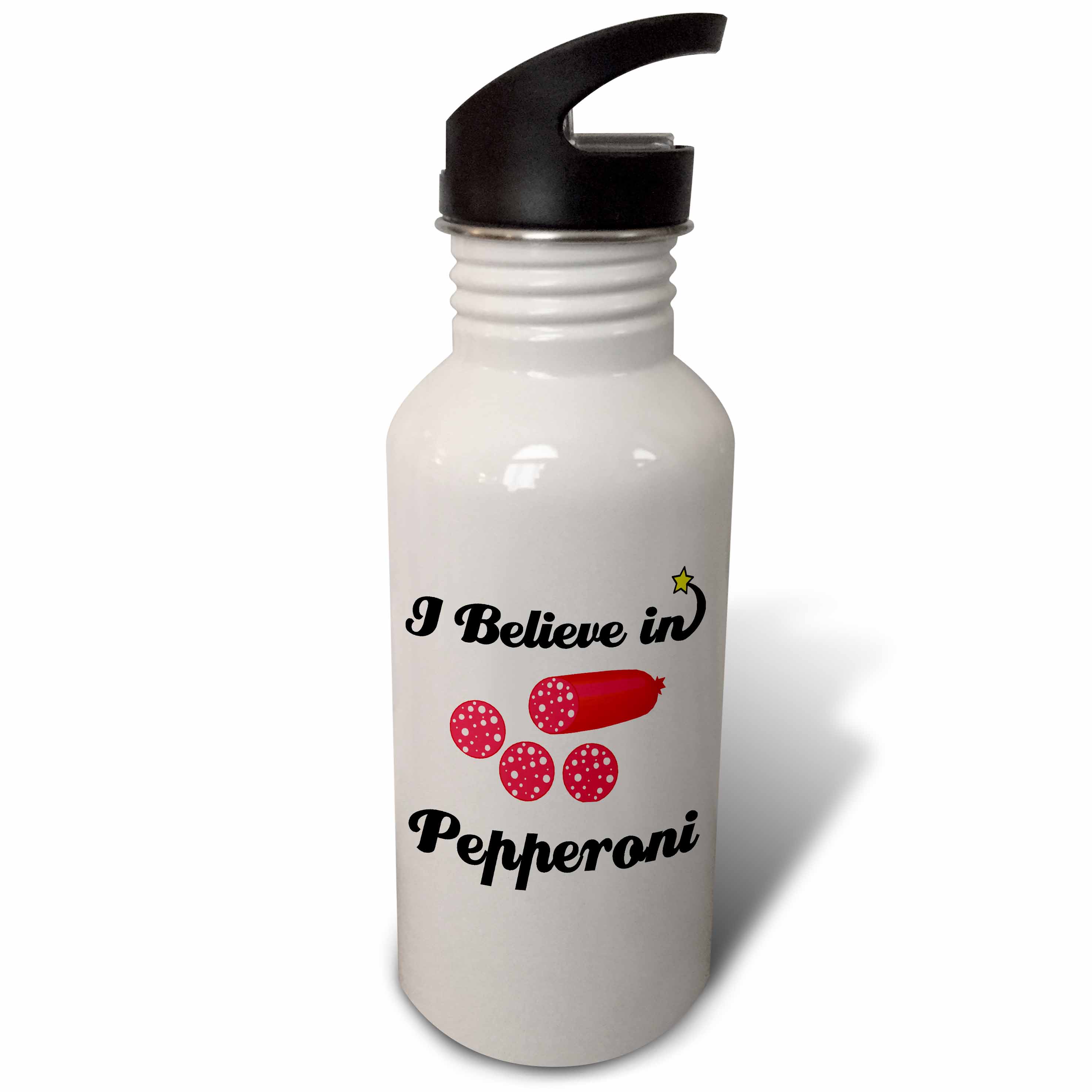 I Believe In Pepperoni 21 oz Sports Water Bottle wb-105451-1