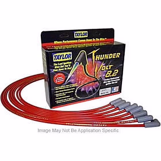 Taylor Wire / Vertex 84225 TAY84225 THUNDERVOLT 8.2 CUSTOM 8 CYL RED Fits select: 1992-1995,1996 CHEVROLET CORVETTE