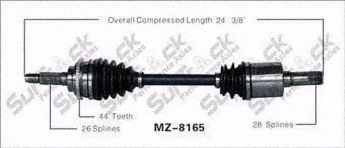 SurTrack MZ-8165 CV Axle Shaft Fits select: 2003 MAZDA PROTEGE SPEED