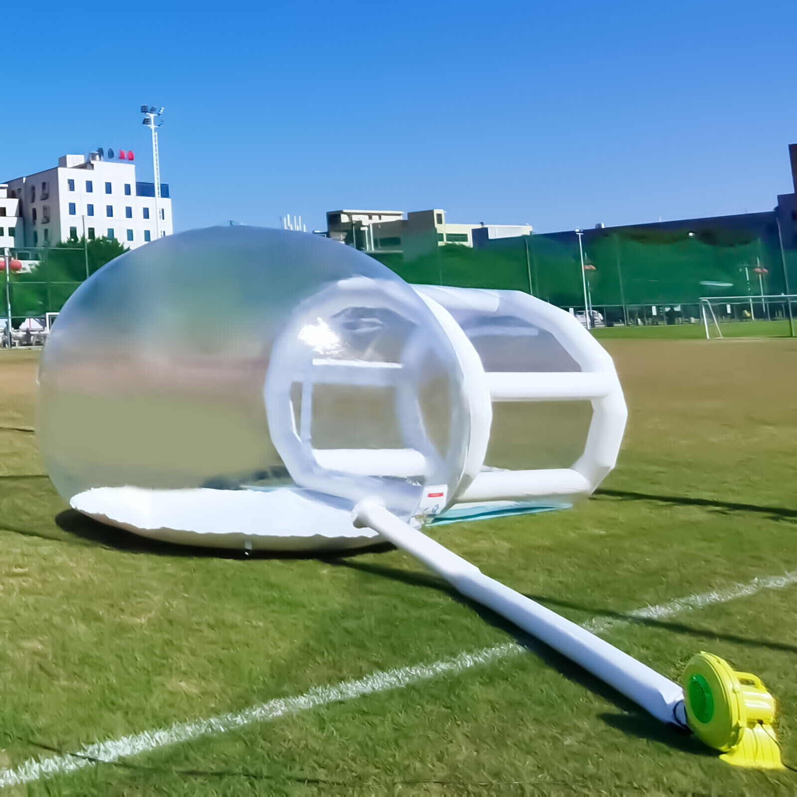 110V PVC House Backyard Camping Bubble Tent Inflatable Transparent Bubble Tent with Blower 3M*2.4M