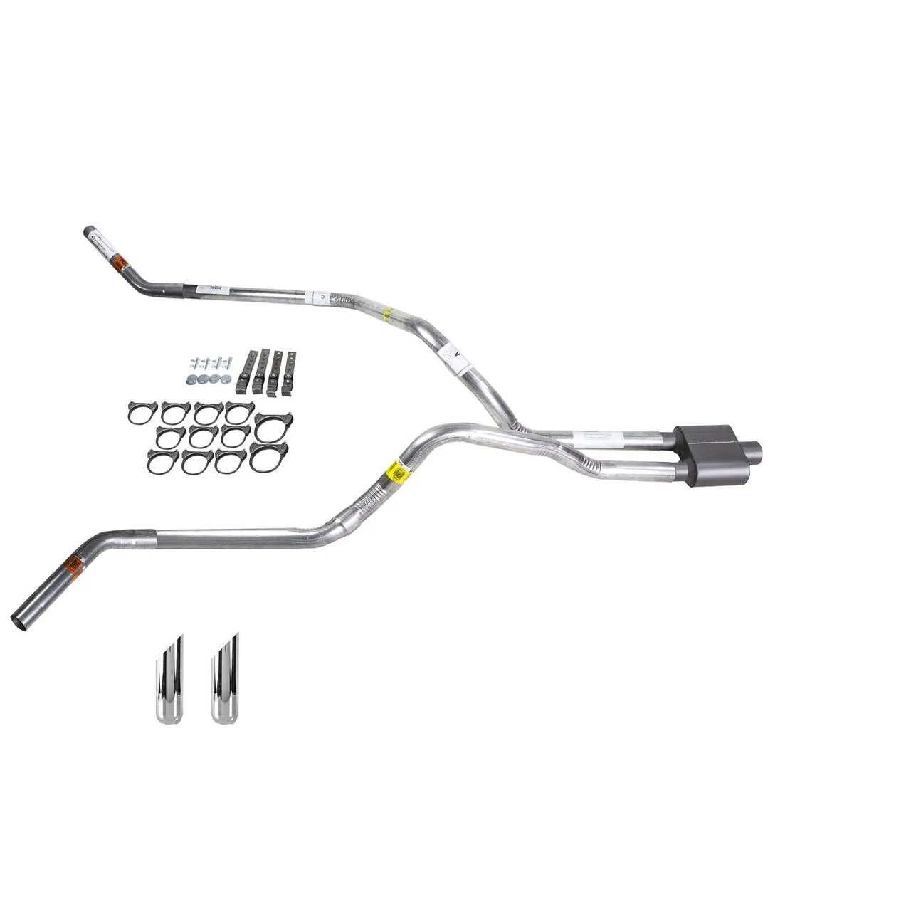 S10 / S15 83-94 dual exhaust 2.5 pipe 1 chamber muffler SW Tip Corner exit