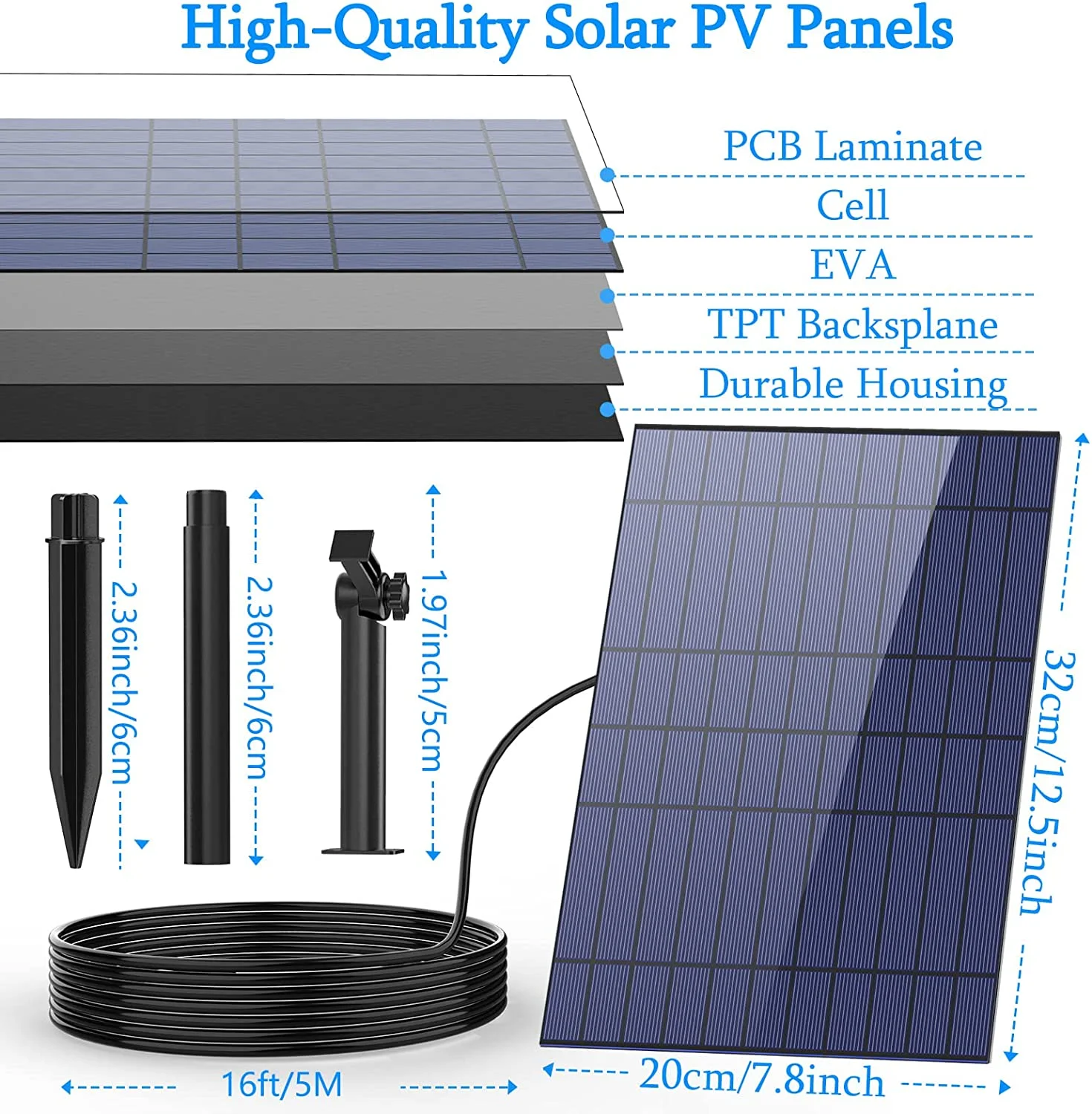AISITIN 10W LED Solar Fountain Pump with Colorful Lights & 3000 mAh Battery, DIY Water Feature Kit for Outdoor with Pipe, Solar Powered Water Fountain Pump for Bird Bath, Garden, Ponds and Fish Tank