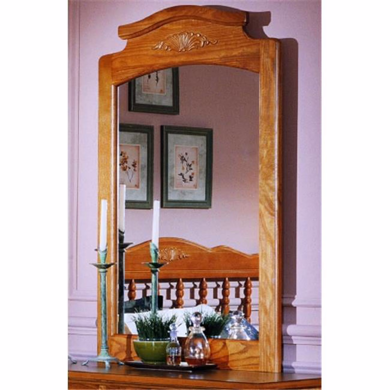 Carolina Furniture 236700 Oak Vertical Dresser Mirror
