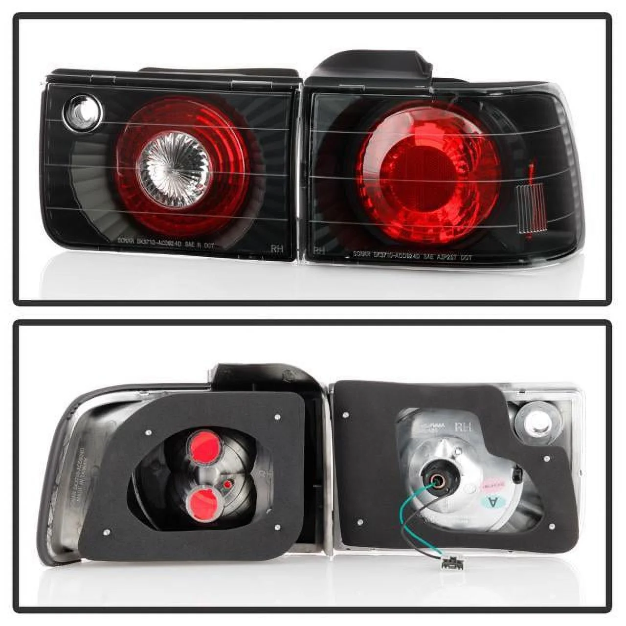 Spyder Honda Accord 92-93 4Dr Euro Style Tail Lights - Black