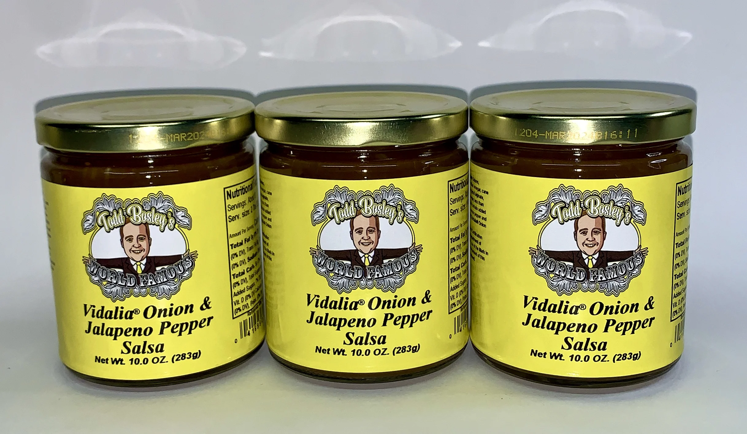 Todd Bosley's World Famous Vidalia Onion & Jalapeno Pepper Salsa (3 Pack)