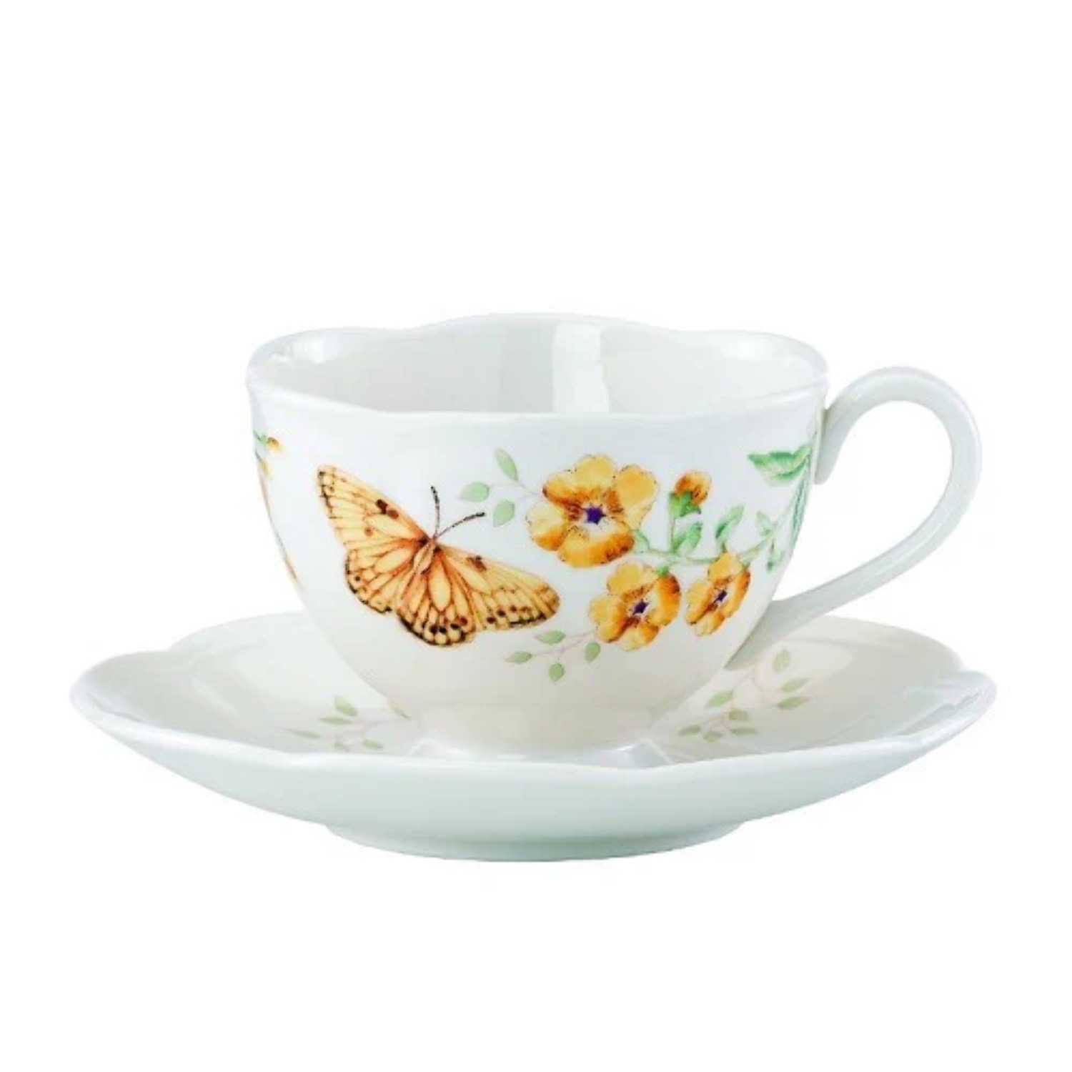 Lenox Butterfly Meadow Fritillary Cup And Saucer Set