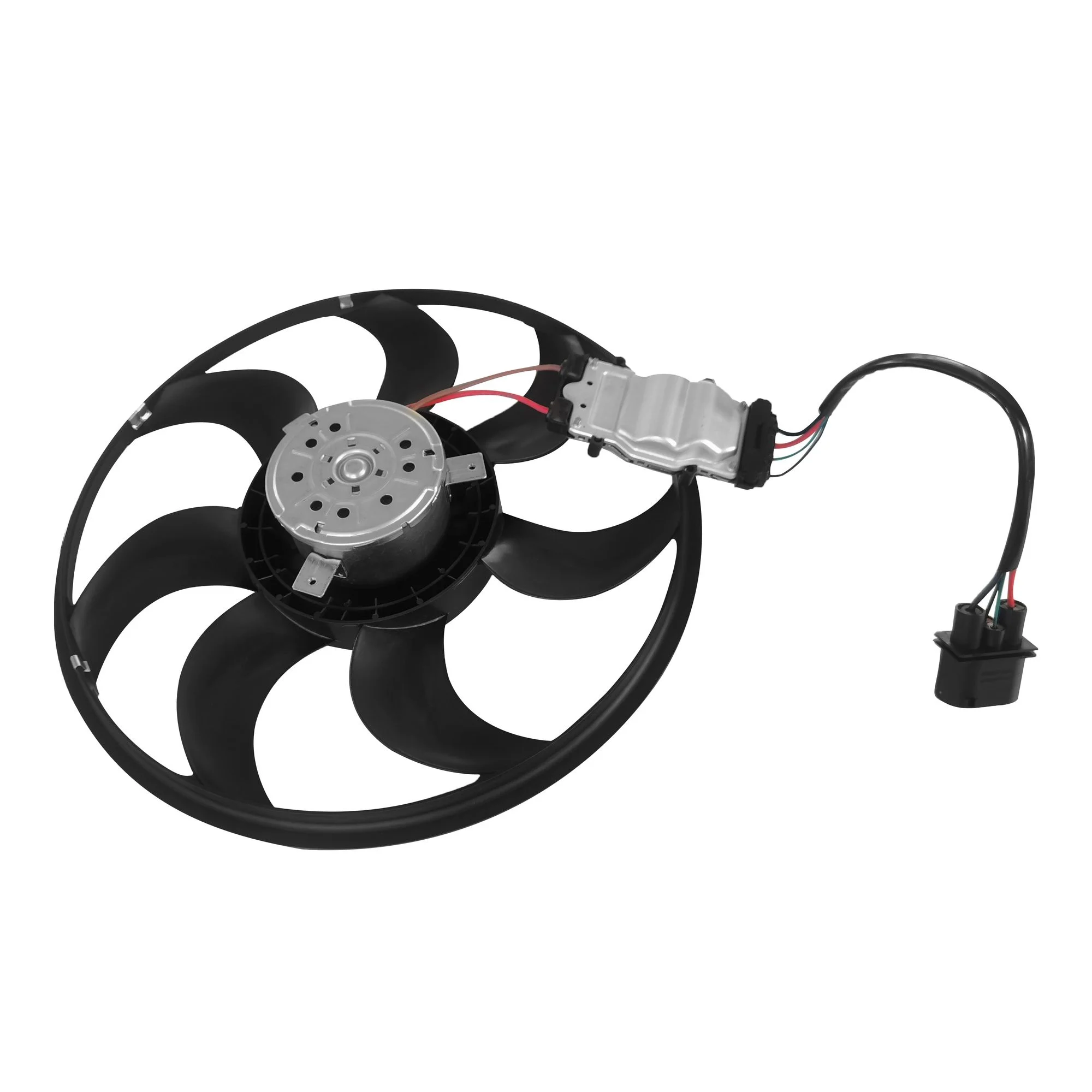 Engine Radiator Cooling Fan Passenger Right Side For 2007-2015 Audi Q7For 2005-2010 Porsche CayenneFor 2004-2010 Volkswagen Touareg