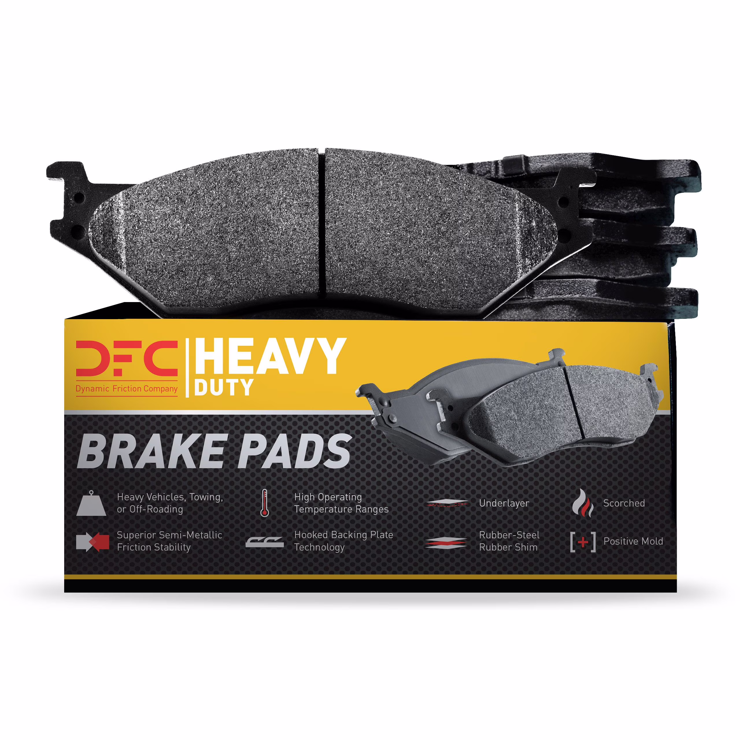 Dynamic Friction Company Heavy Duty Pads - Semi Metallic 1214-0450-00-Front Set