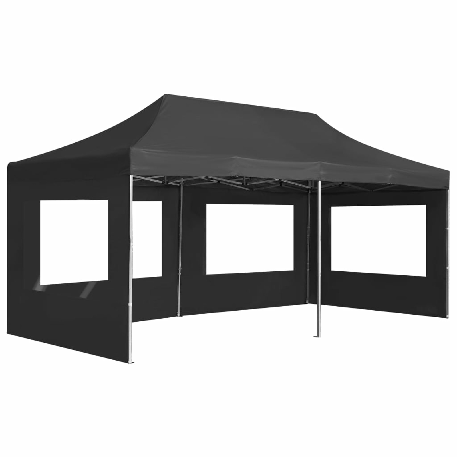 Tomshoo Professional Folding Party Tent with Walls Aluminum 19.7'x9.8' Anthracite