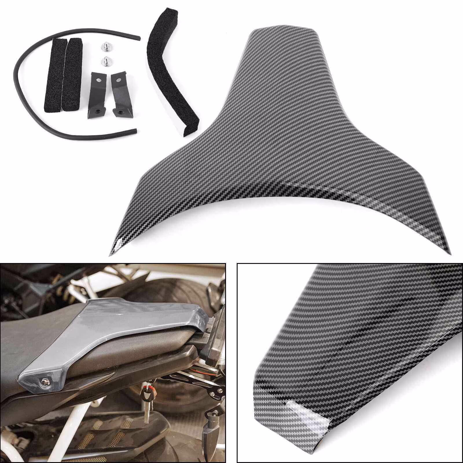 Rear Pillion Seat Cowl Fairing Cover For Yamaha MT-09 2017-2020 Carbon