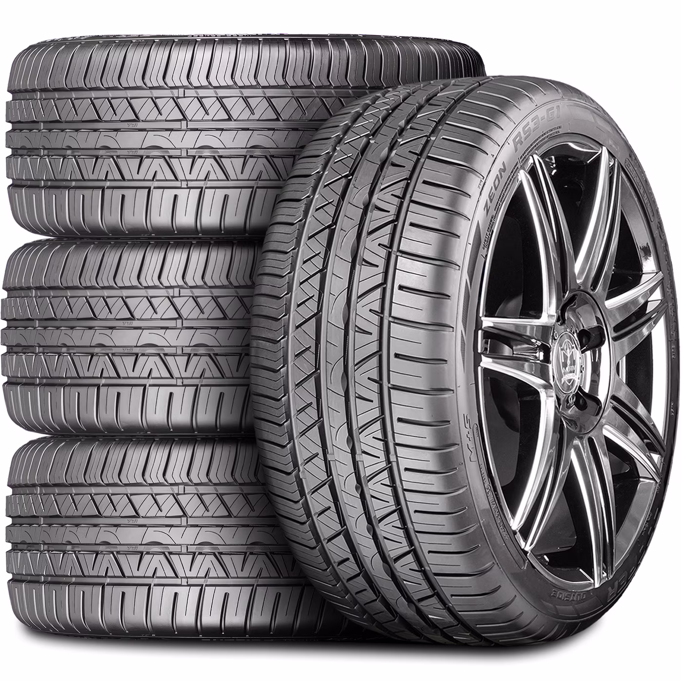 Set of 4 (FOUR) Cooper Zeon RS3-G1 215/45R17 91W XL A/S High Performance Tires Fits: 2011-13 Honda Civic Si, 2010-11 Toyota Prius Base