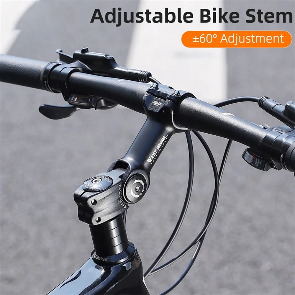 ametoys Variable 60 Degree Angle Handlebar Stem, Aluminum Alloy Bike Handlebar Riser - Customize Your Riding Position!