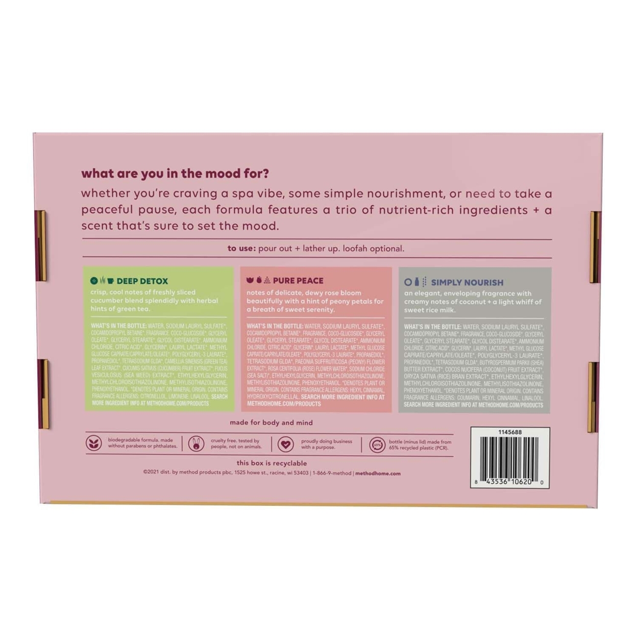 Method Body Wash Trio, 18 Fluid Ounce (Pack of 3)