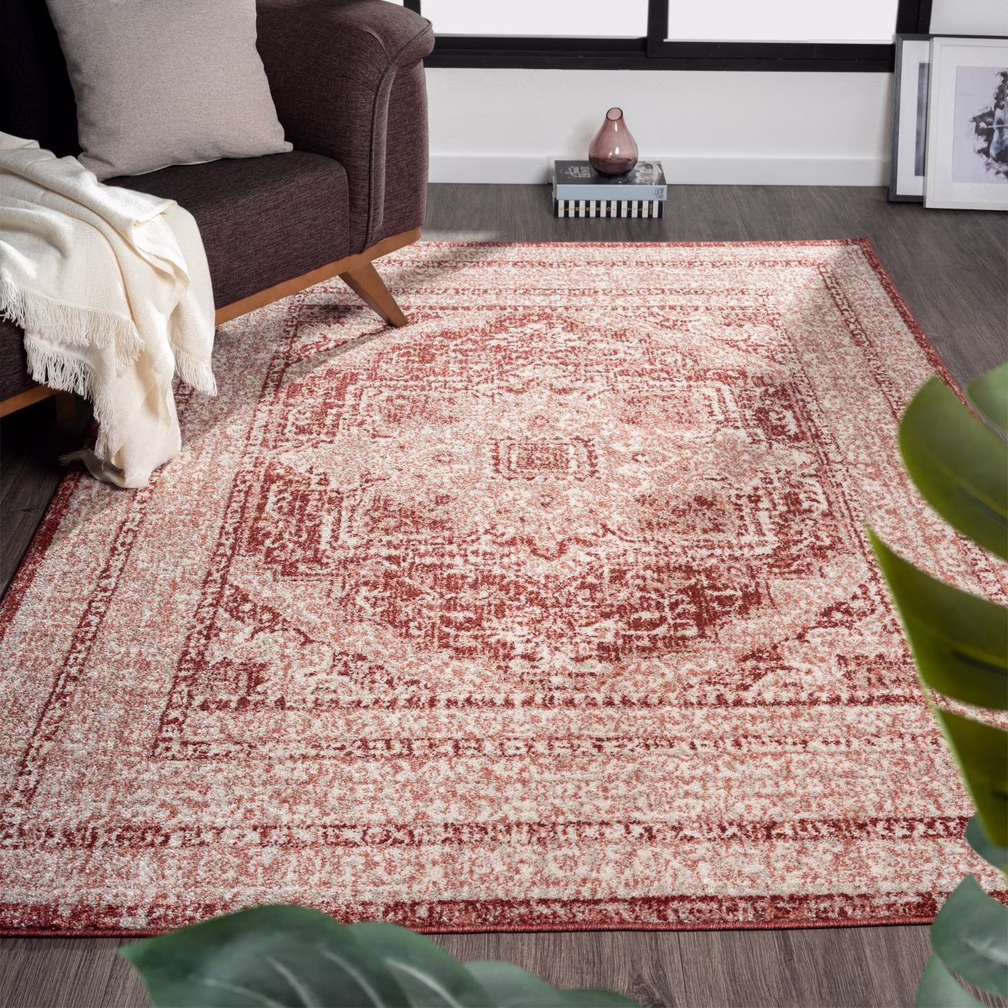 Luxe Weavers Bohemian Moroccan Burgundy 8x10 Area Rug, Indoor Carpet