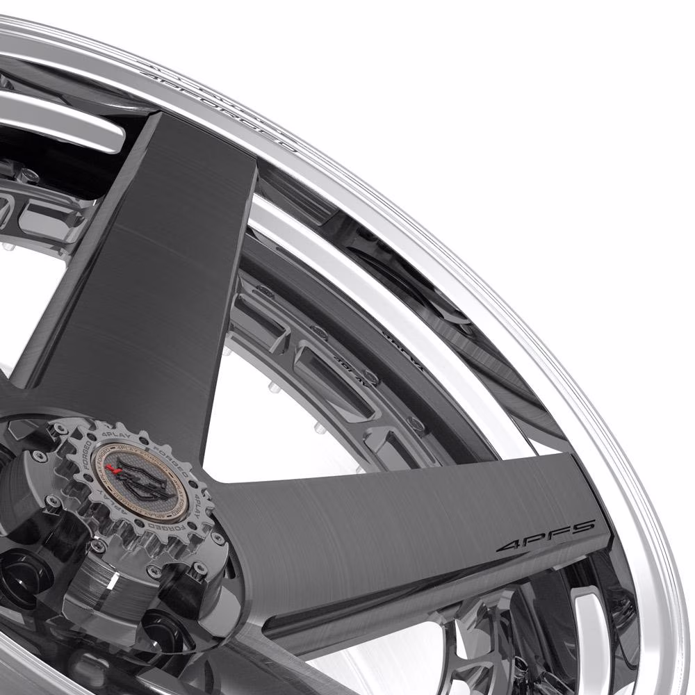 22x10 4PLAY Wheel for Ram-Dodge-Jeep-GM-Ford 4PF5 Polished Barrel with Tinted Clear Center Rim Fits select: 2013-2018 RAM 1500, 1999-2018 JEEP GRAND CHEROKEE