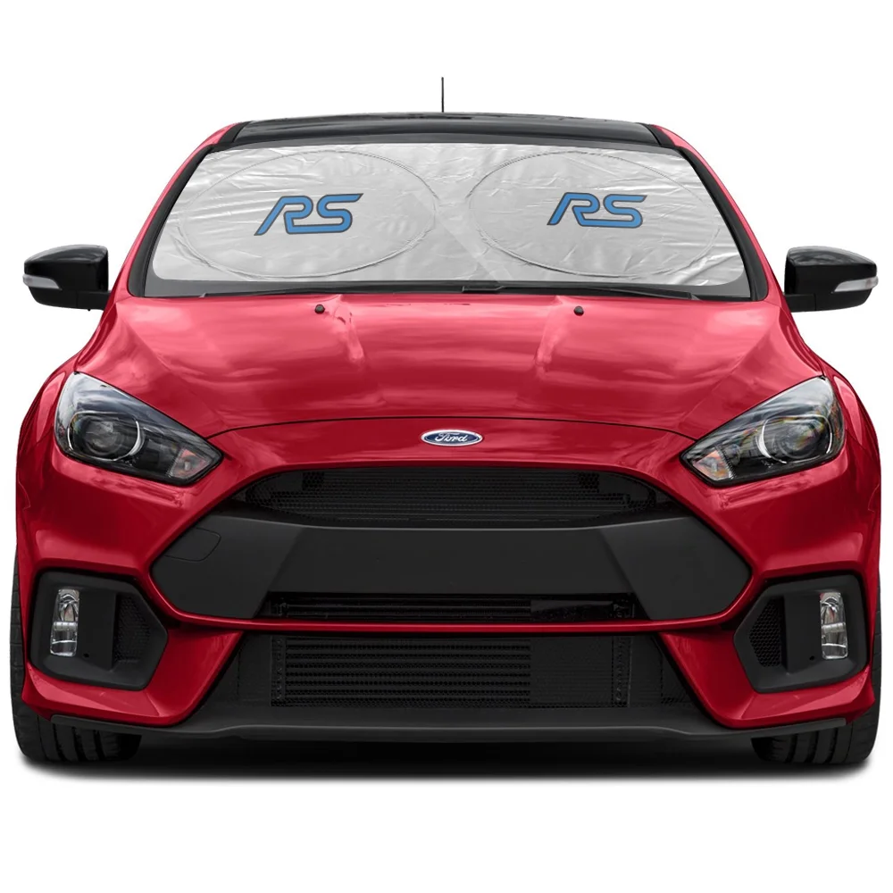 Ford Focus RS Universal Fit One-Piece Easy Folding Silver Reflective Fabric Windshield Sun Shade (size: 64