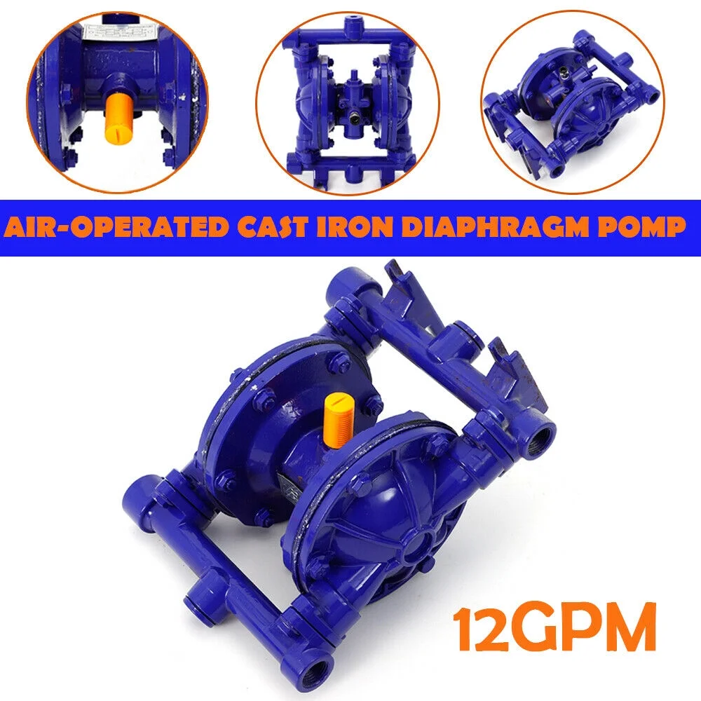 ZhdnBhnos Industrial Air-Operated Double Diaphragm Pump1/2 inch Inlet & Outlet 12GPM 115psi
