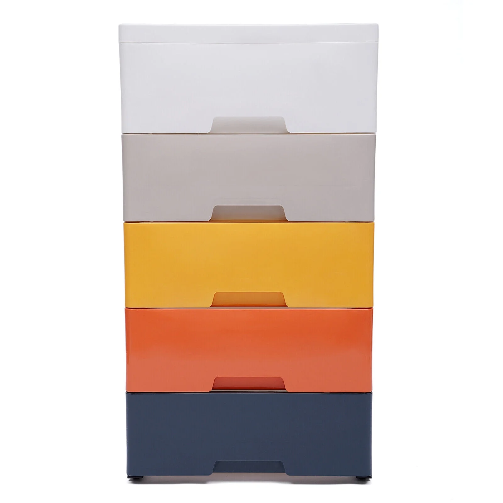 ZhdnBhnos 5 Tiers Drawers Dresser Plastic Chest Storage Cabinet Tower Vertical Stackable Closet Wardrobe Organizer for Bedrooms Living Room