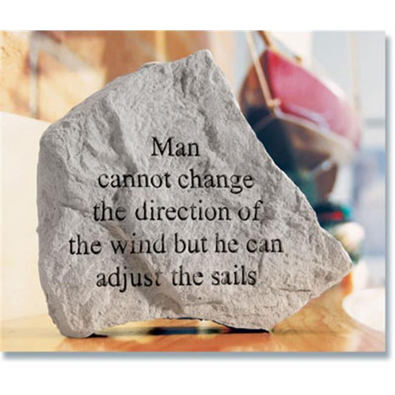 Kay Berry- Inc. 75020 Man Cannot Change The Direction Of The Wind - Garden Accent - 4.75 Inches x 4.5 Inches