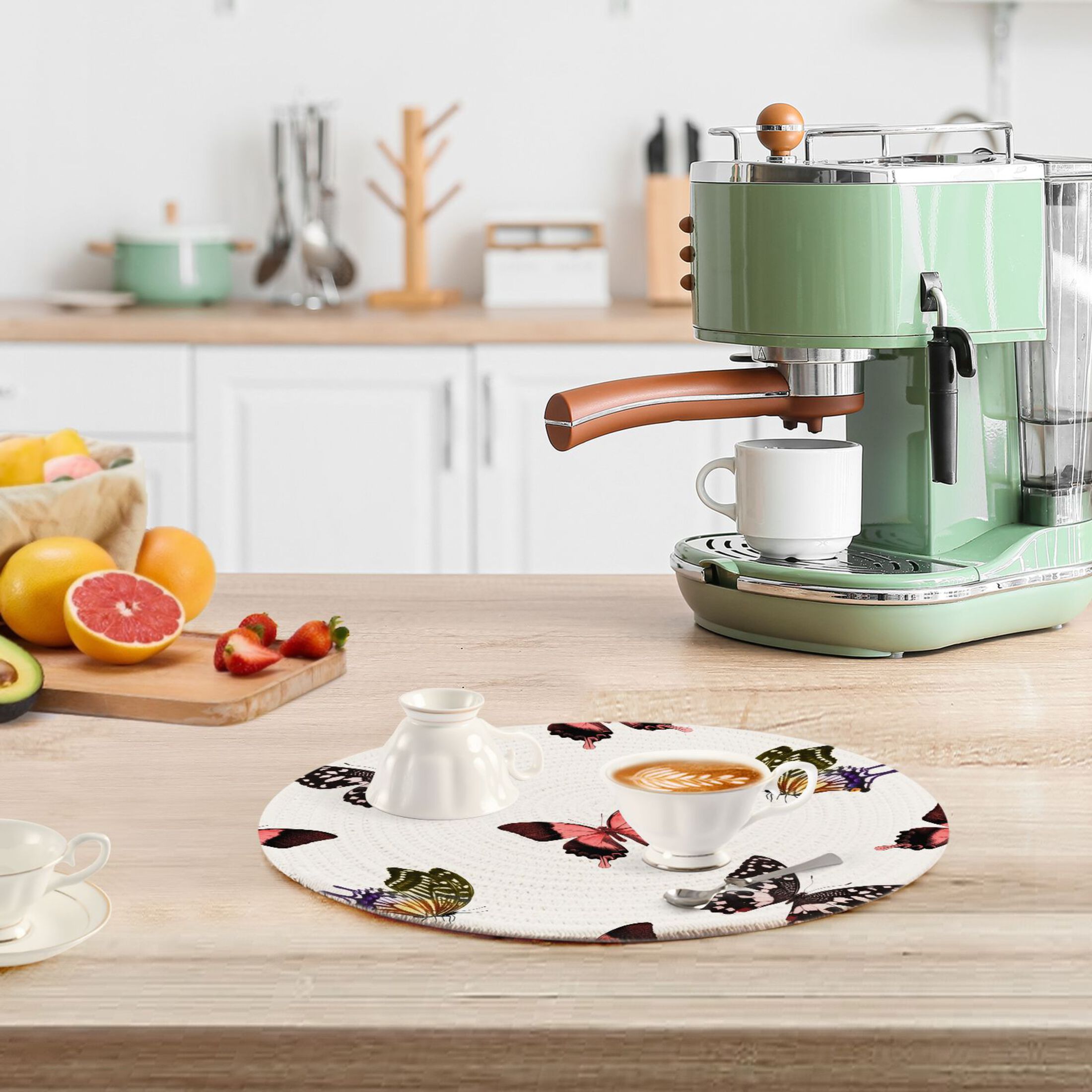 Butterflies Pattern 3 PCs Pot Holders Trivets Kitchen 15