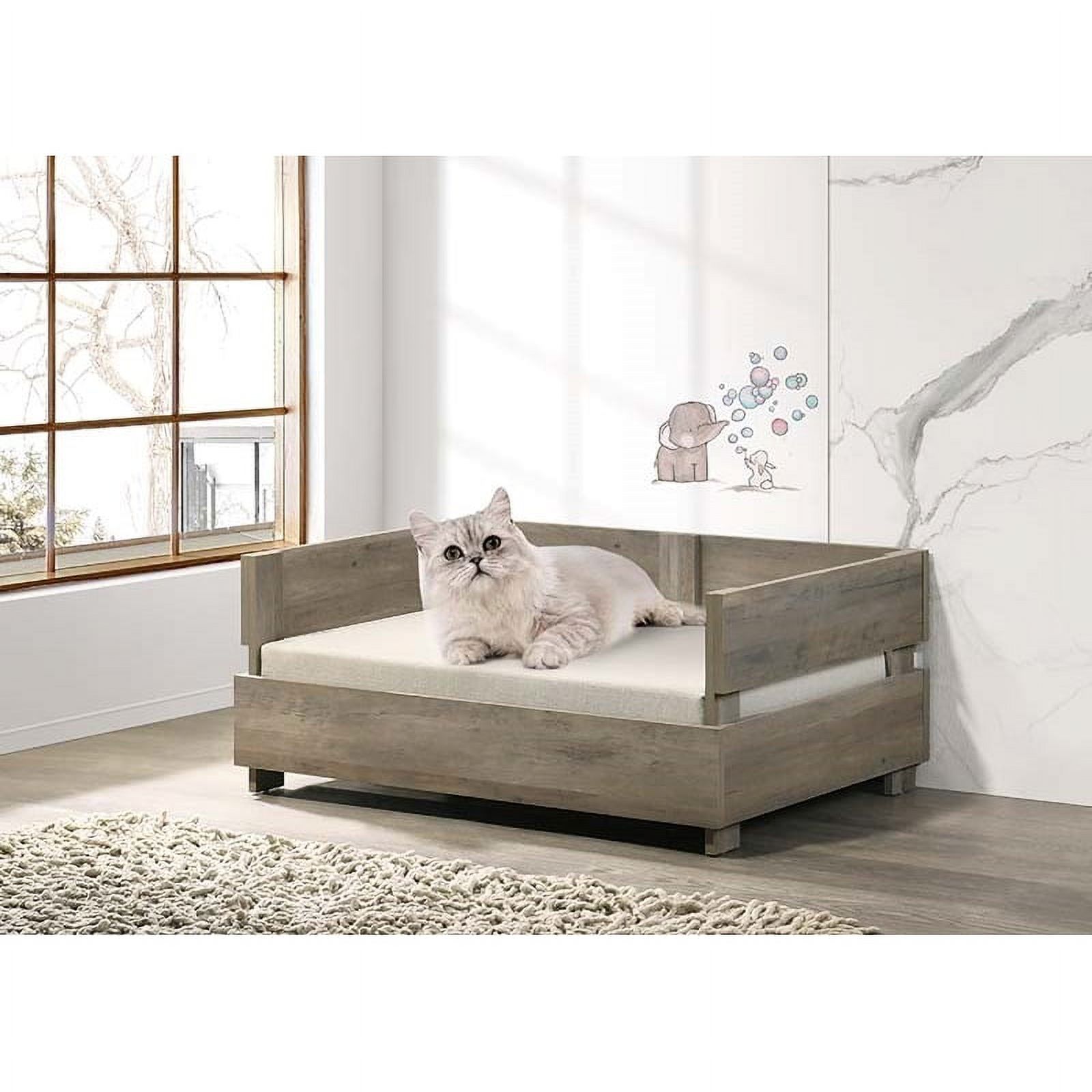 Progressive Furniture Mitzy Pet Bed W/Cushion in Dune Brown