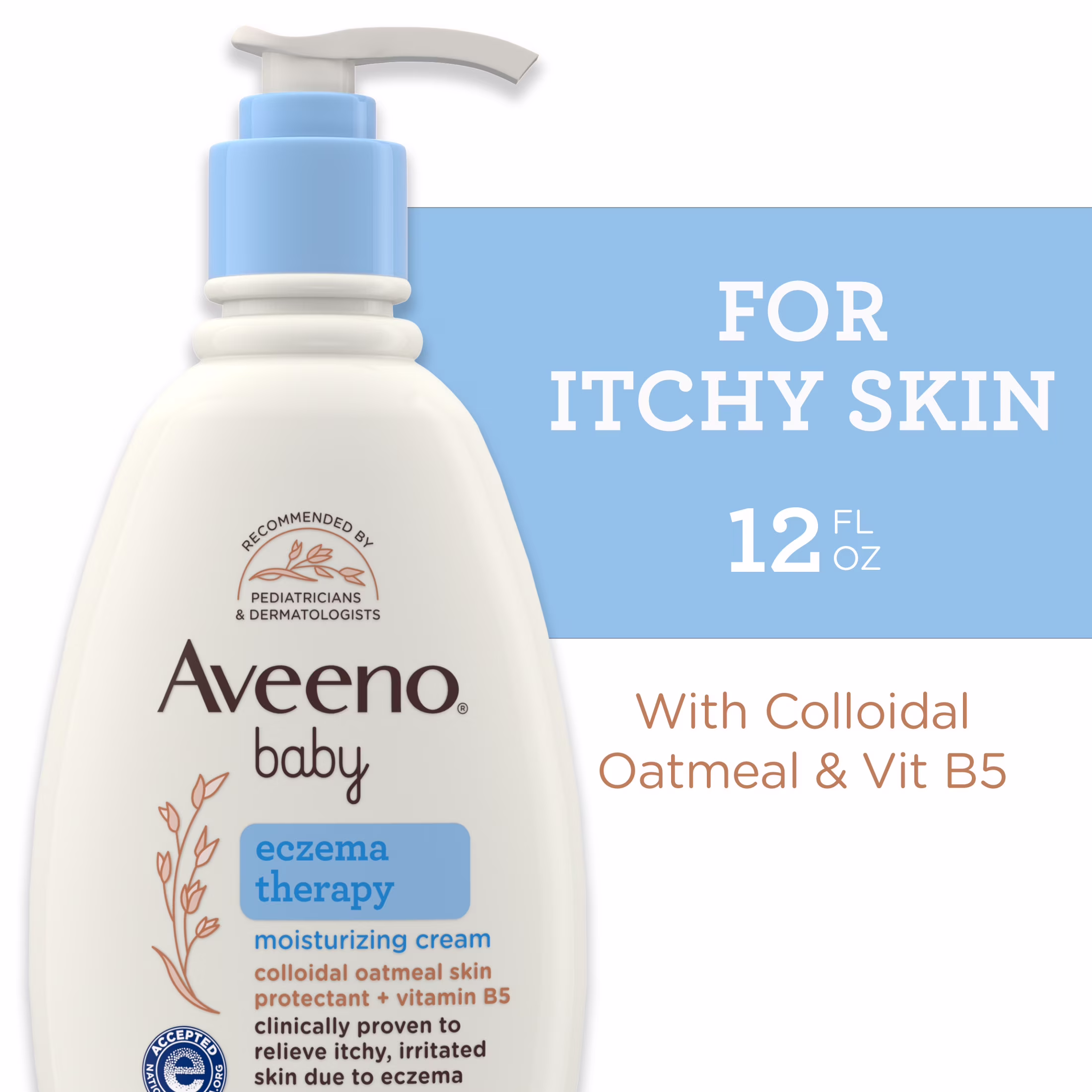 Aveeno Baby Eczema Therapy Moisturizing Cream with Oatmeal, 12 fl. oz