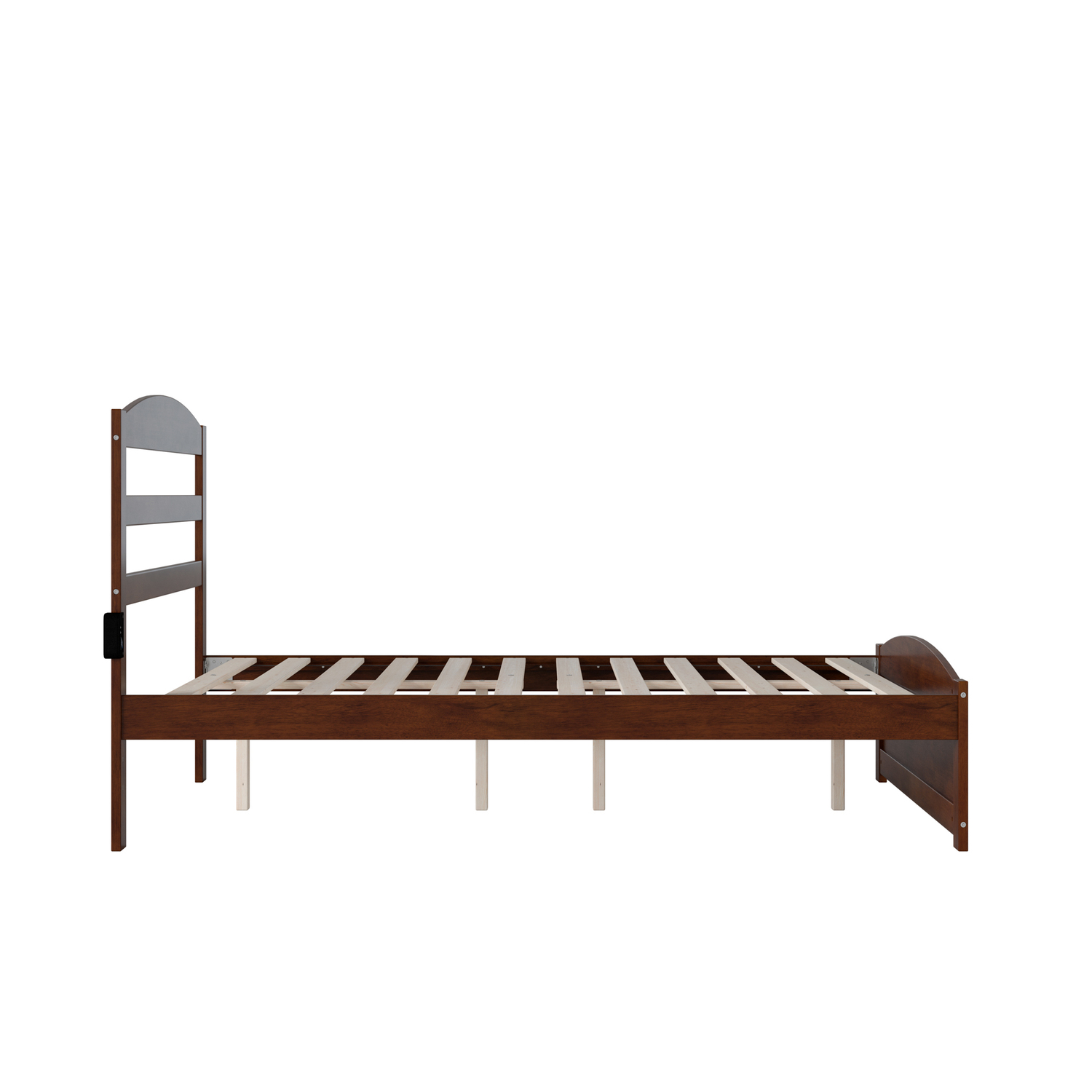 AFI Warren Solid Wood Traditional Full Bed with Footboard in Walnut