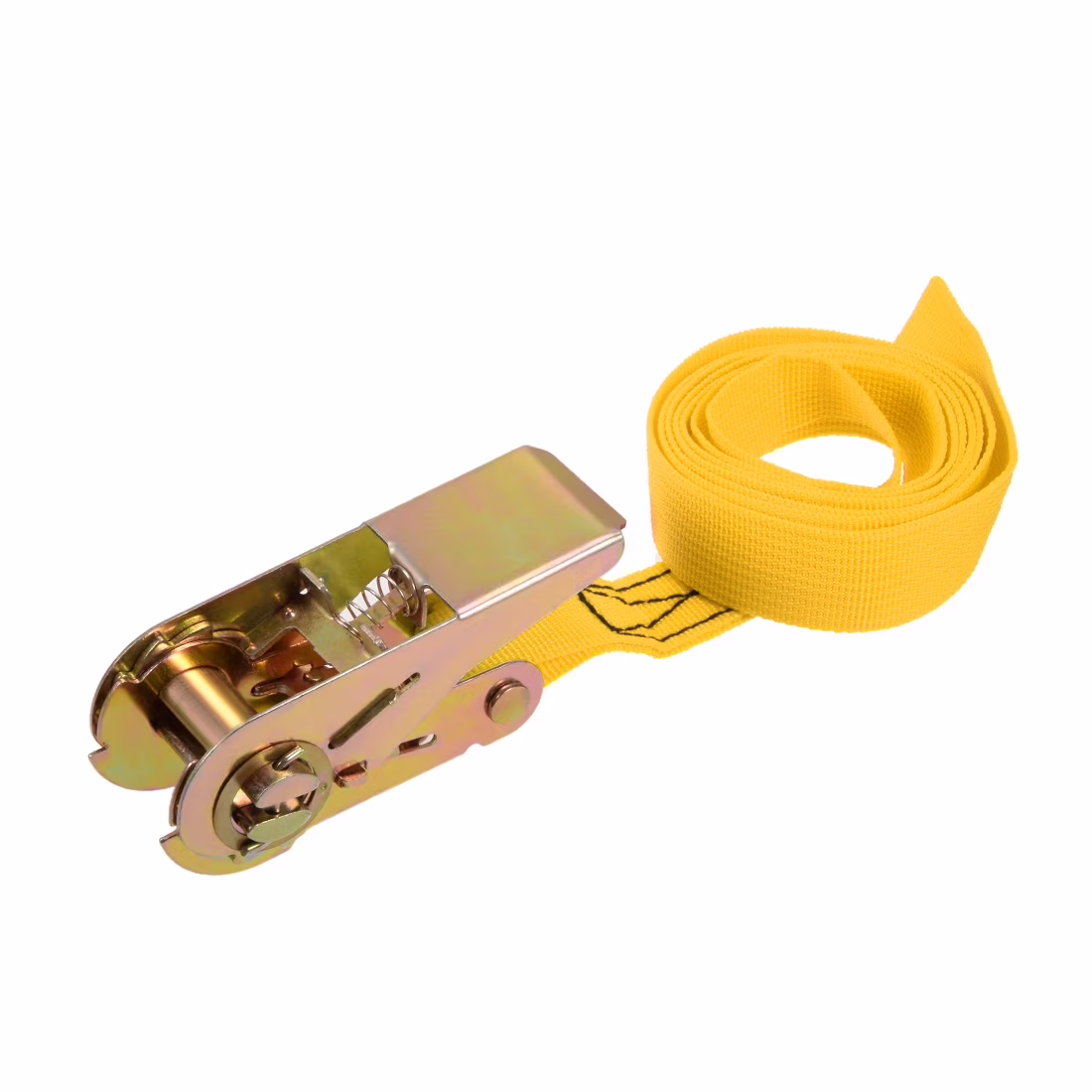 Uxcell 1.5M x 25mm up to 250Kg Ratchet Tie Down Strap, Yellow