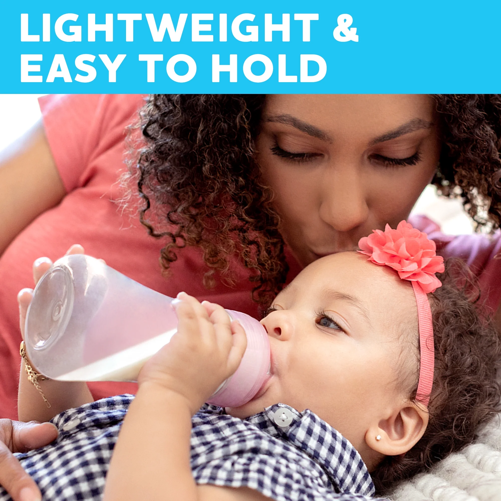 Chicco Duo Hybrid Baby Bottle, Invinci-Glass Inside/Plastic Outside, 5oz, 2-Pack - Pink