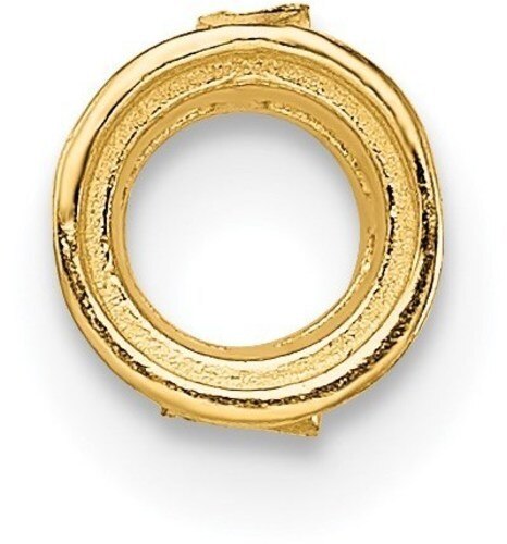 14k Yellow Gold Round Bezel w/ Air Line and Seat 1.00ct. Setting