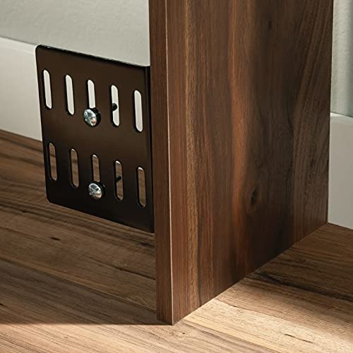 RUNFAYBIU River Ranch Full/Queen Bookcase Headboard Grand Walnut  Grand Walnut Finish