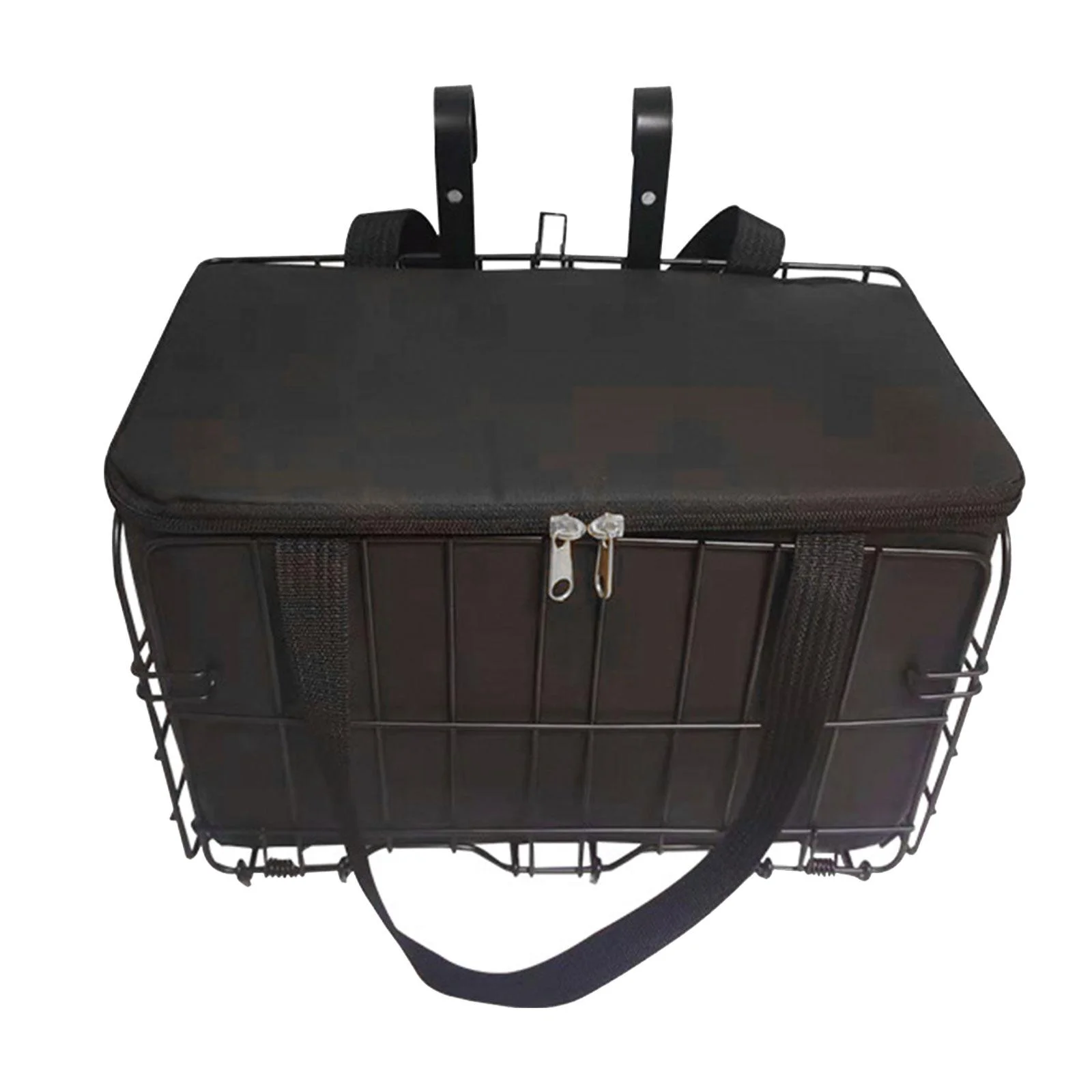 Basket Foldable Bike Shopping Basket Hanging Basket Heavy Duty Material Durable Small Pet Carrier for Handlebars and Rear Seat Frame