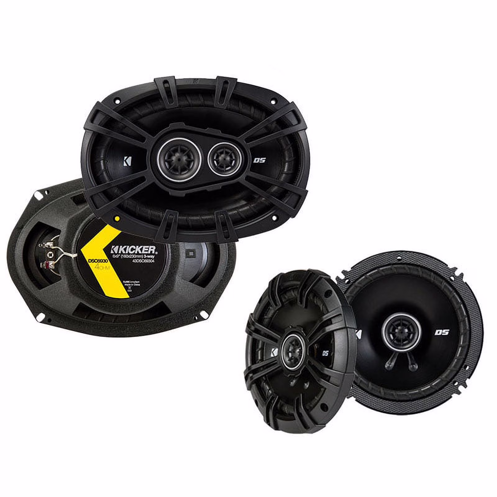 Fits Volkswagen Euro Van 2002-2003 Factory Speaker Upgrade Kicker DSC65 Package