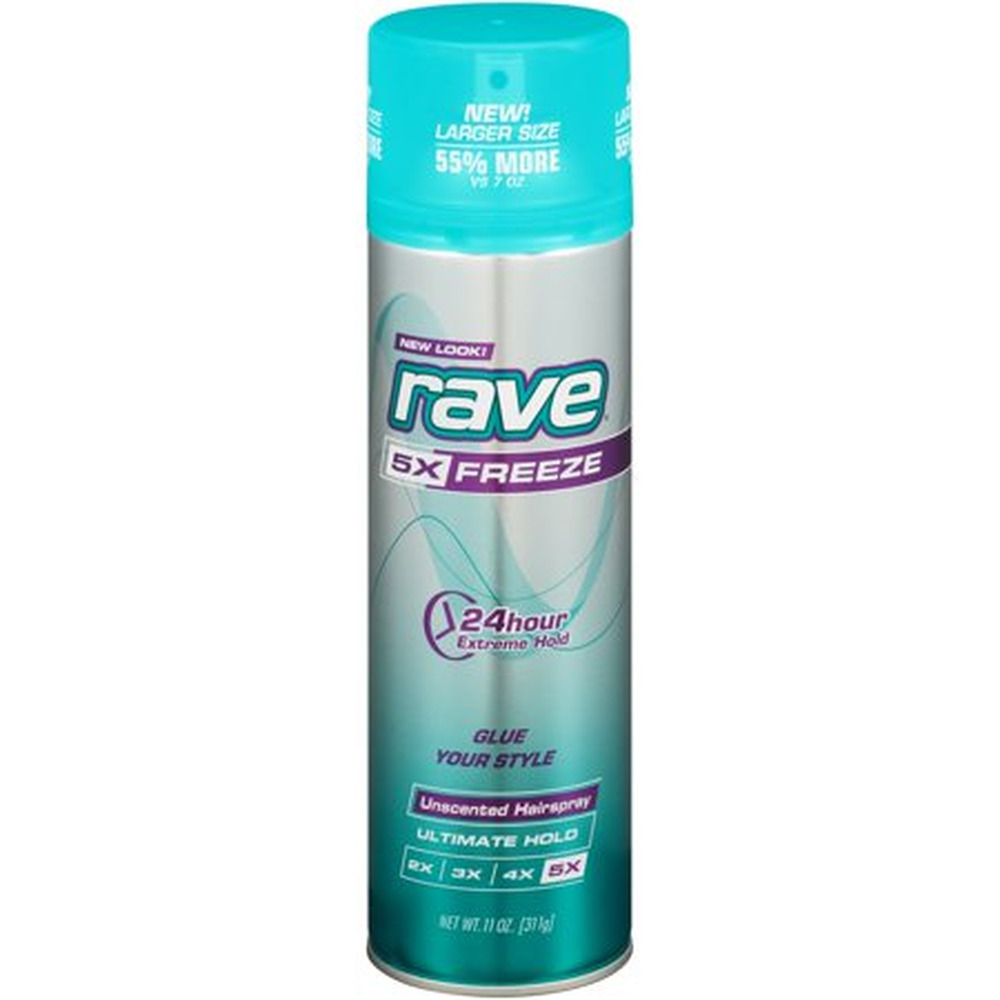 Rave® 5x Freeze Ultimate Hold Unscented Hairspray (Pack of 20)