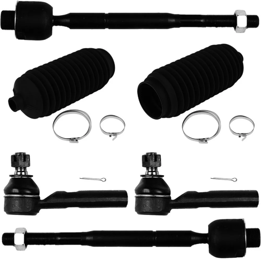 Steering Inner & Outer Tie Rod End Rack and Pinion Bellow For Lexus Toyota FJ