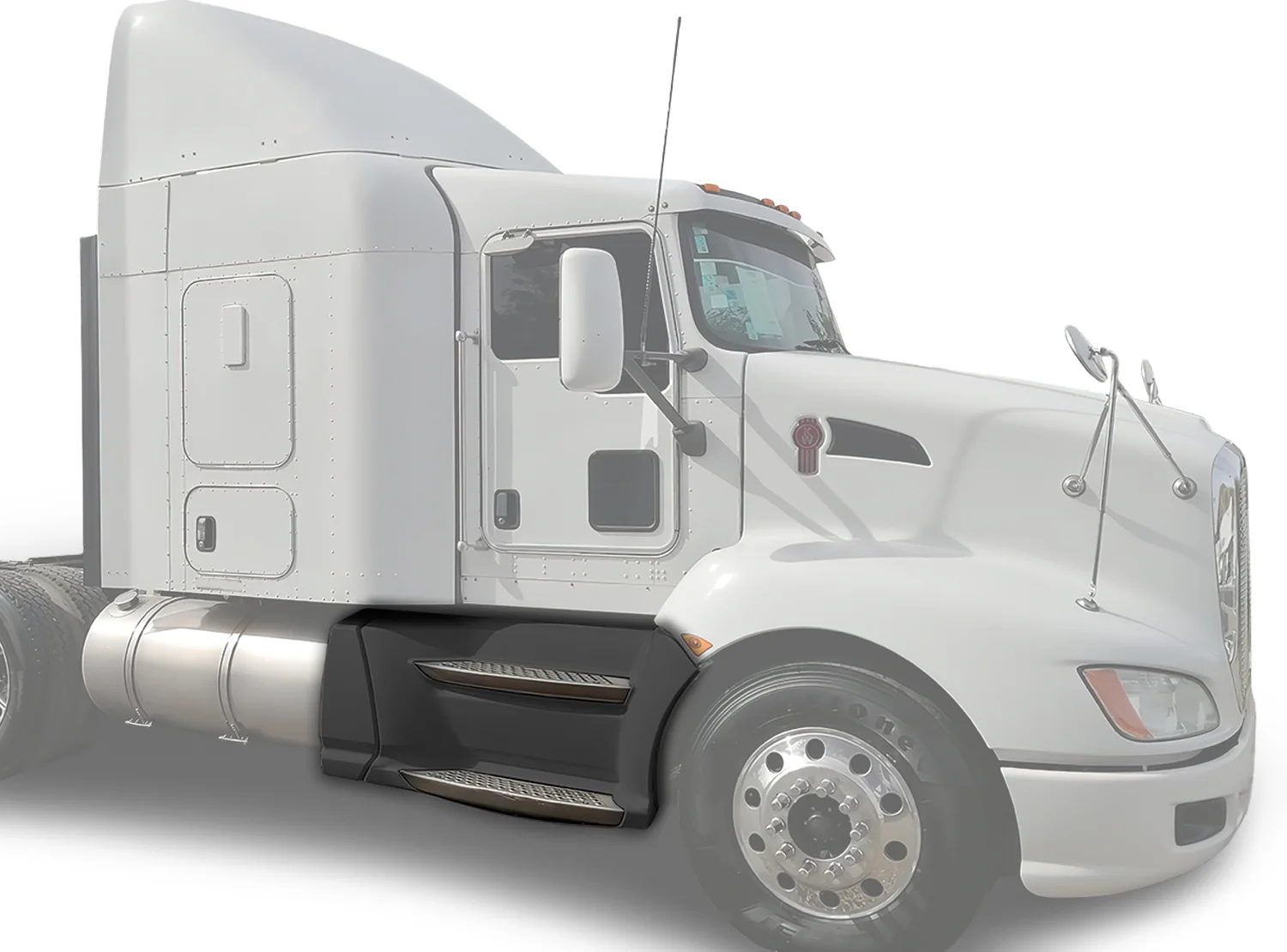 KOZAK Direct Fit Replacement Front Fairing Panel Right (Passenger Side) Compatible With Kenworth T660 Semi Truck PLUS 2x Steps, Logo, 2x22