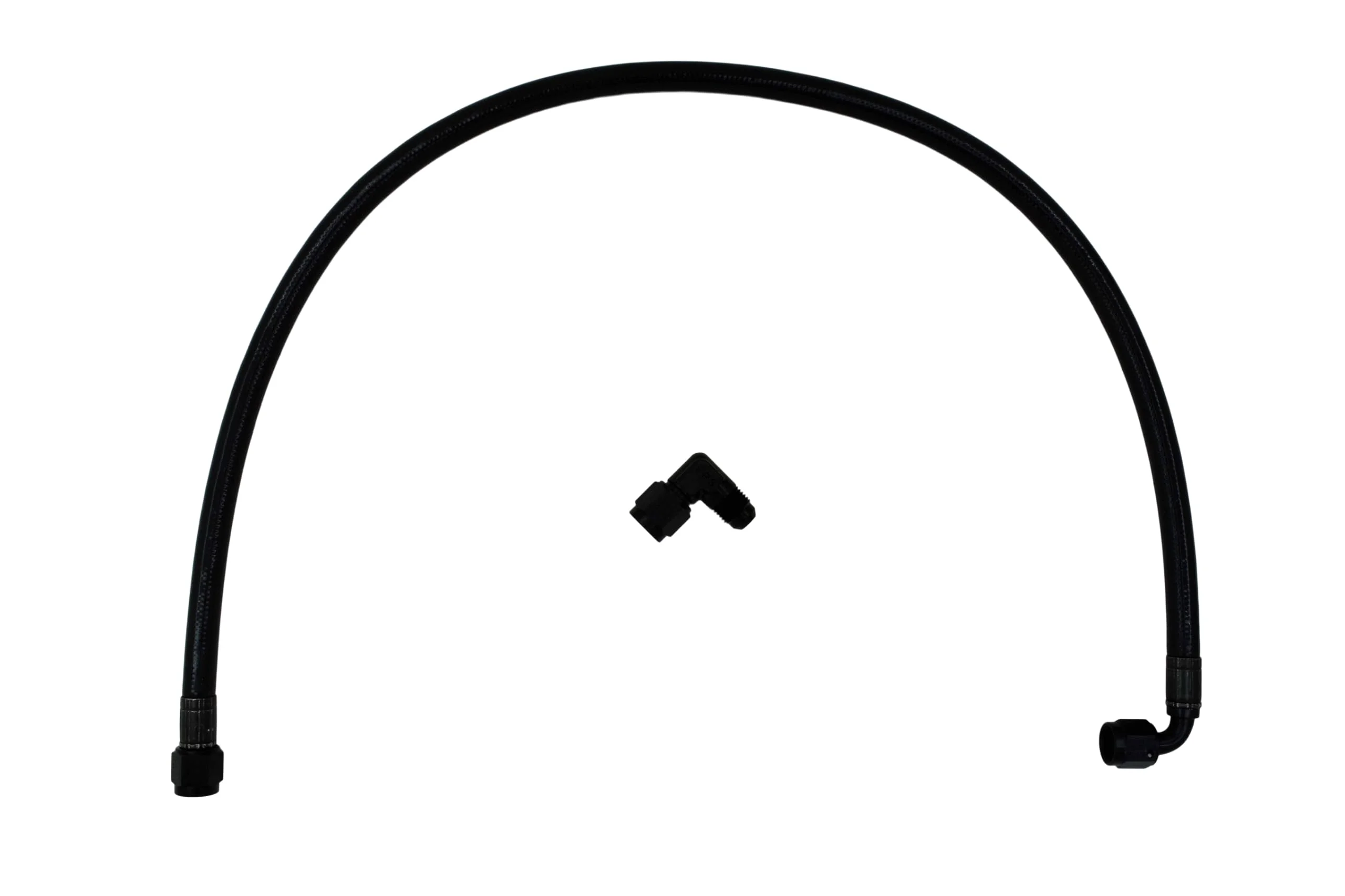 ICT Billet LS Swap -6AN Black Anodized Power Steering High Pressure Hose - 36 Inch Plumb Pump to rack and pinion and steering gear Made in USA 551082-HP36