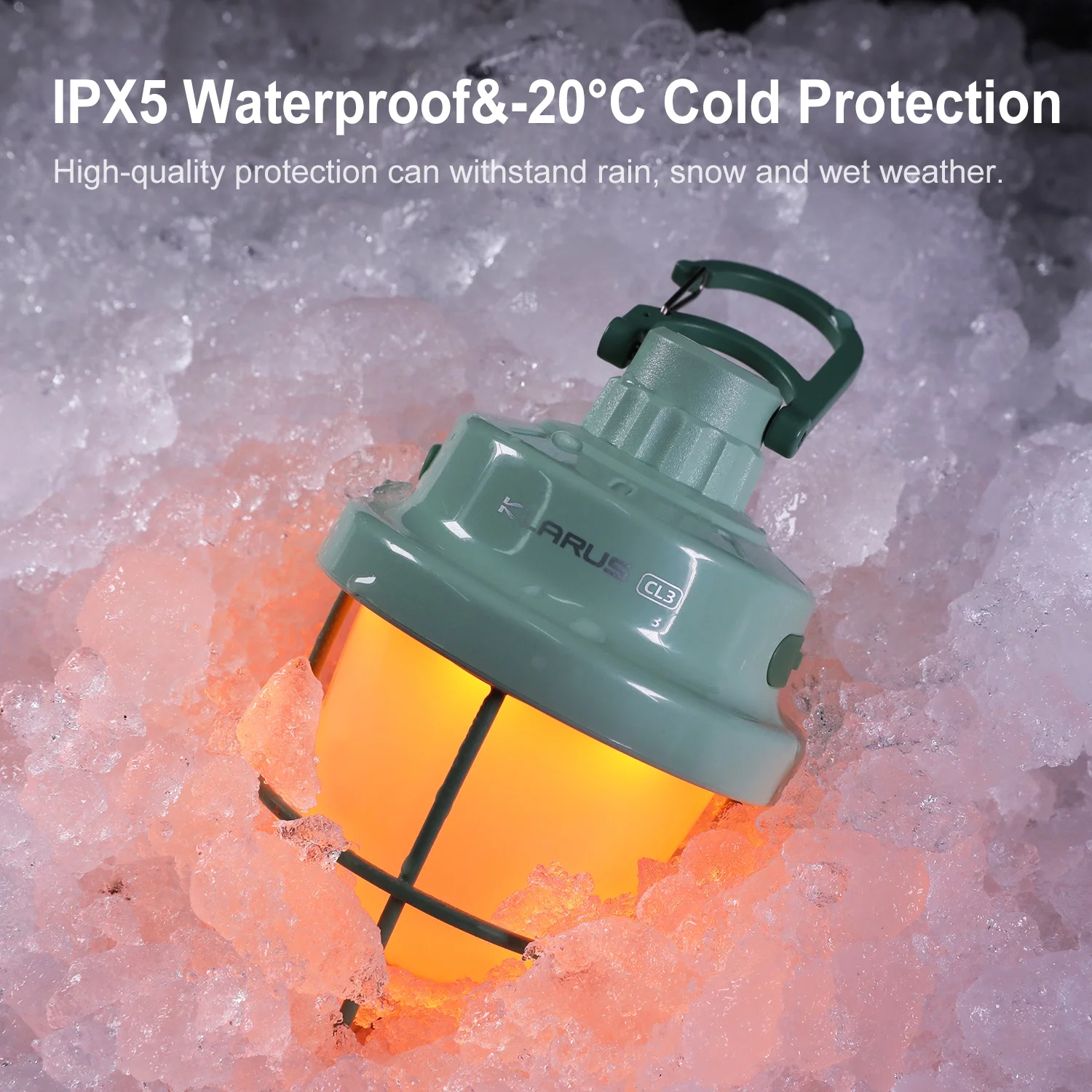 KLARUS CL3 Mini Pinecone Hanging Camping Light Magnetic Base with Sleep Aid Mode,GREEN