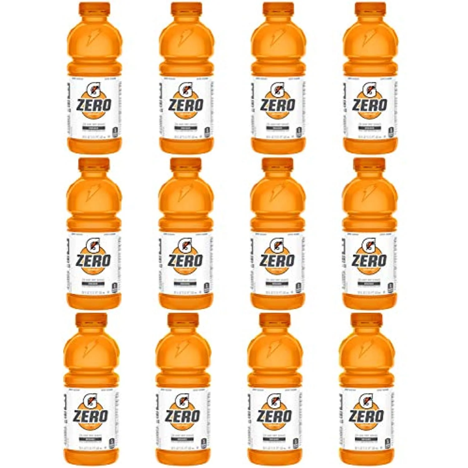 Gatorade Zero Sugar Thirst Quencher, Orange, 20 Fl Oz (Pack Of 12)